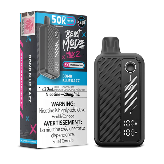 Bomb Blue Razz Flavour Beast Mode Max 2 - Disposable 50K by FLAVOUR BEAST