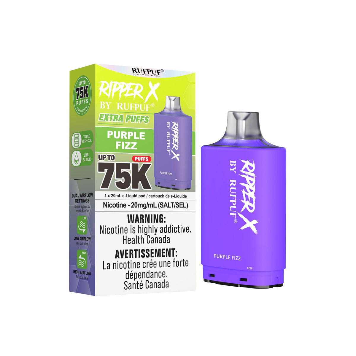 Purple Fizz Rufpuf Ripper X Pods 75K