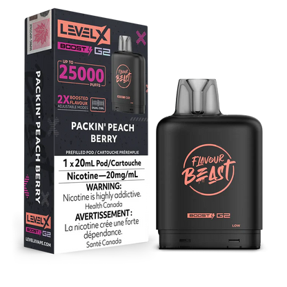 Packin' Peach Berry Flavour Beast Boost G2 Pods 25K