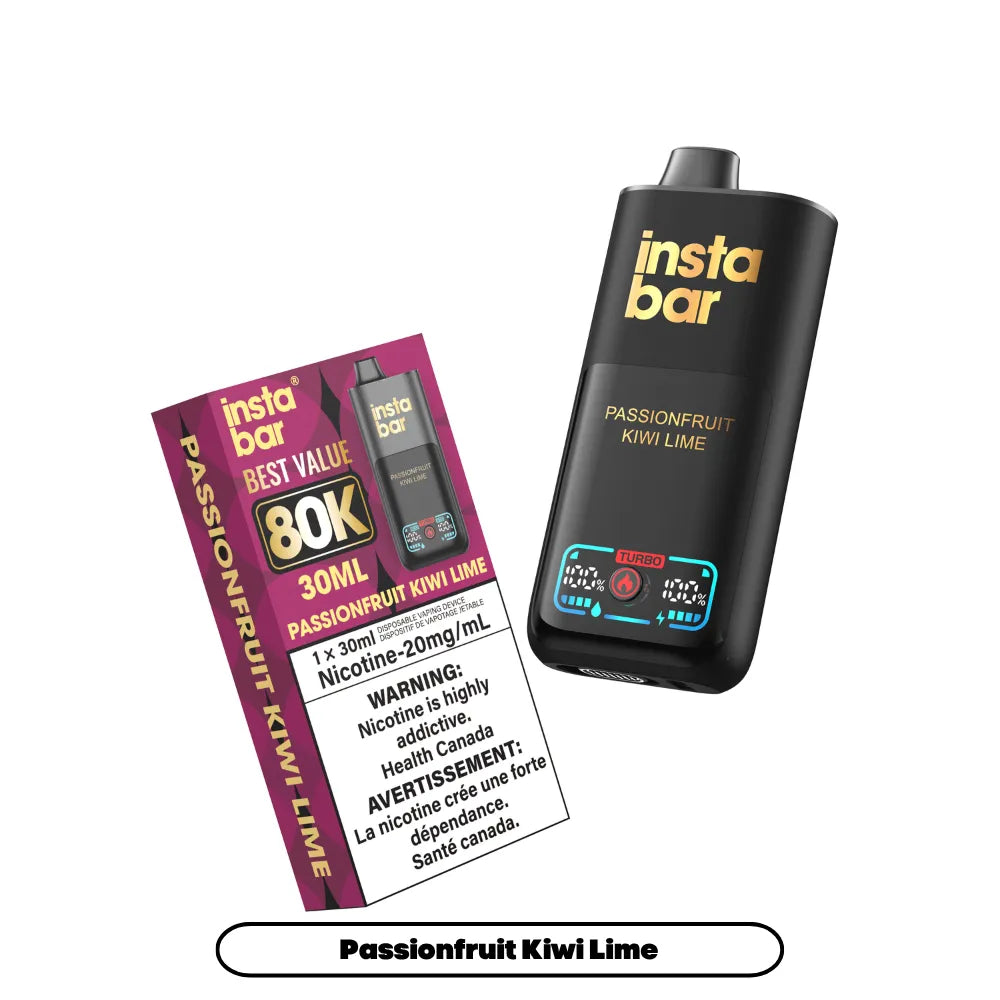 Passionfruit Kiwi Lime Insta Bar - Disposable 80K