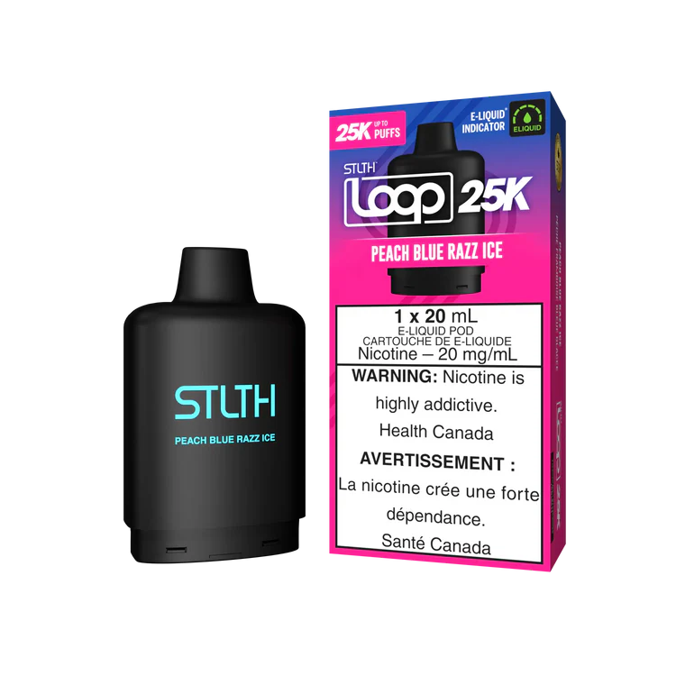 Peach Blue Razz Ice Stlth Loop 25K Pod