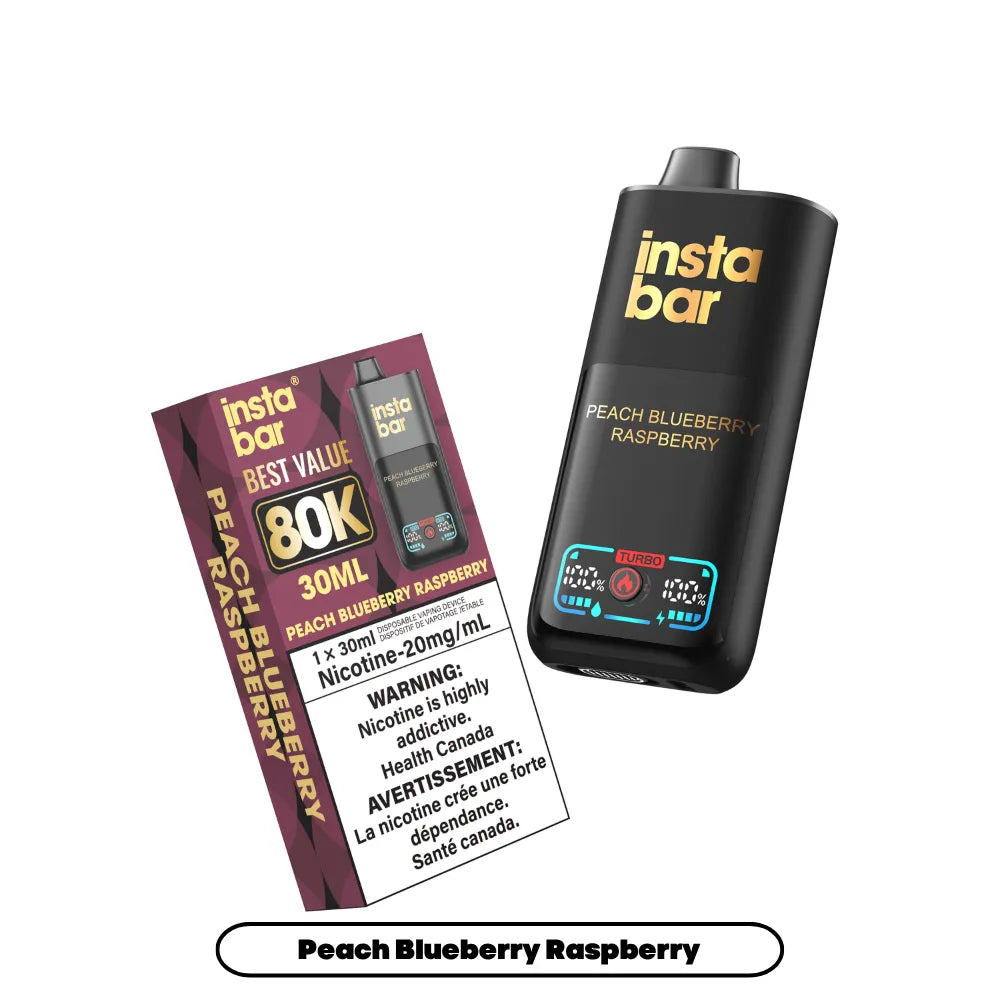 Peach Blueberry Raspberry Insta Bar - Disposable 80K