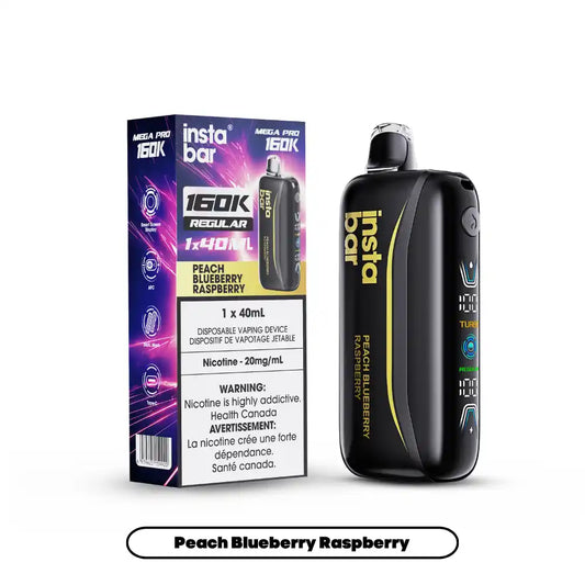 Peach Blueberry Raspberry Insta Bar Mega Pro 160K - Disposable Vape
