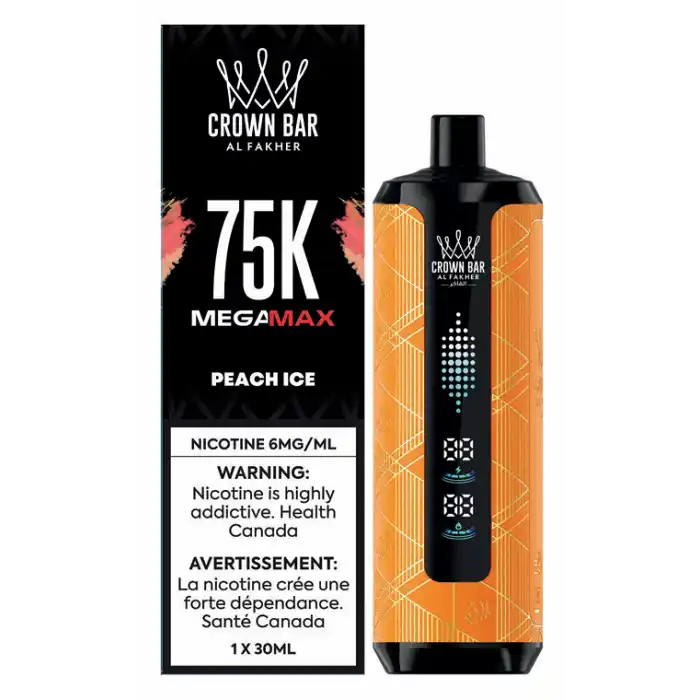 Peach Ice Al Fakher Crown Bar - Disposable 75K