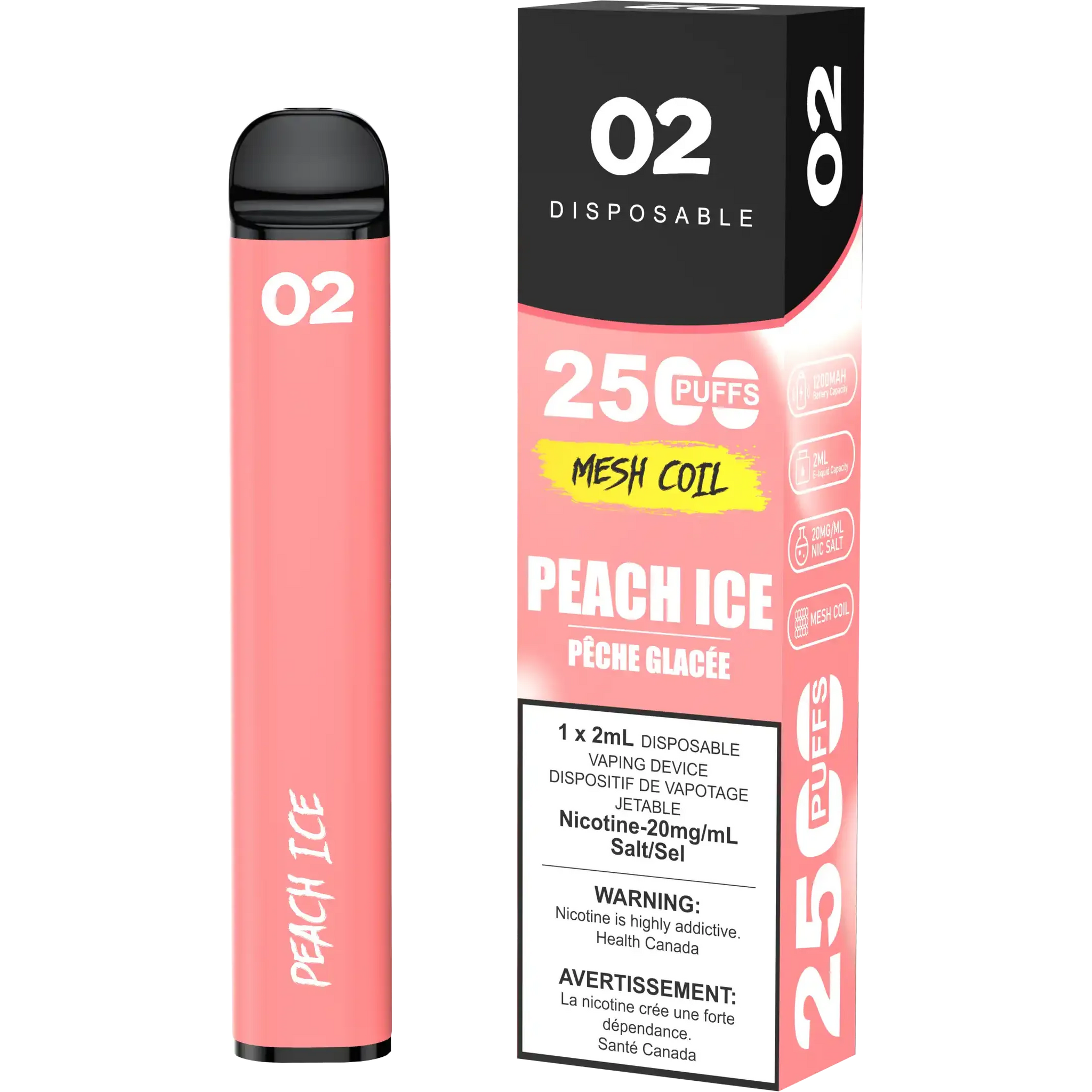 Peach Ice O2 - Disposable 2.5K