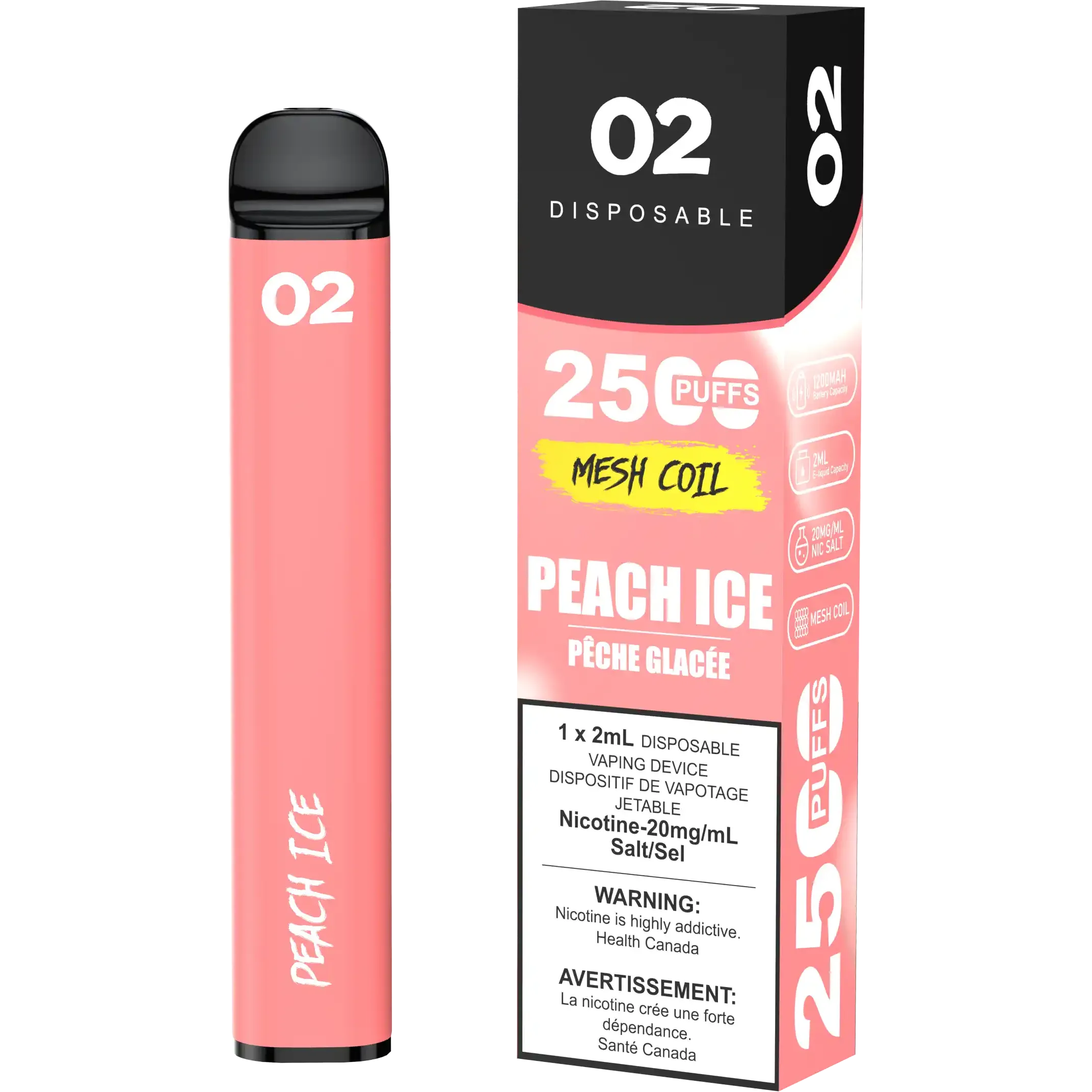 Peach Ice O2 - Disposable 2.5K