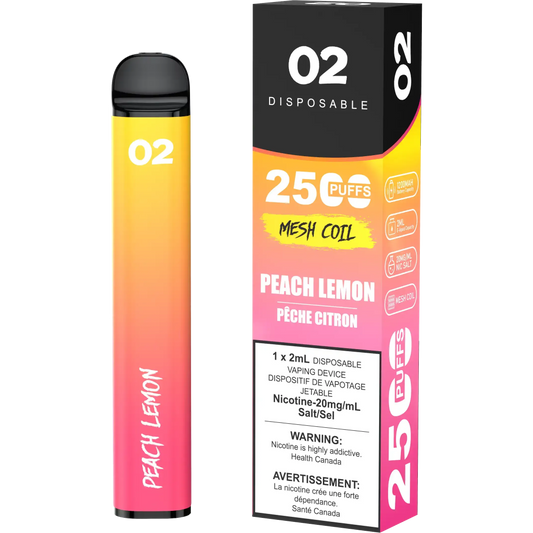 Peach Lemon O2 - Disposable 2.5K