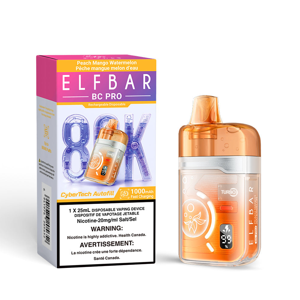 Peach Mango Watermelon Elf Bar BC PRO - Disposable 80K by ELFBAR
