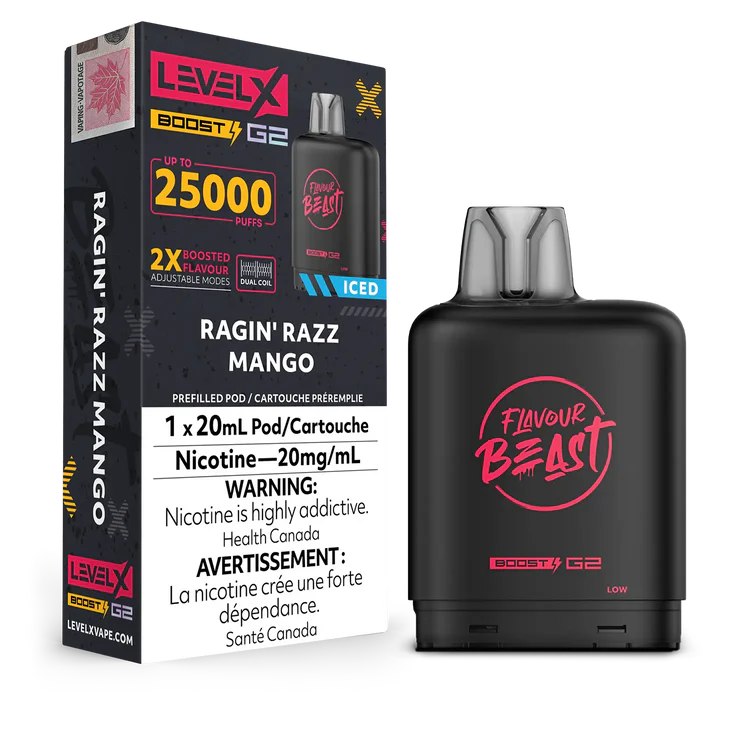 Pink Bomb Ice Flavour Beast Boost G2 Pods 25K