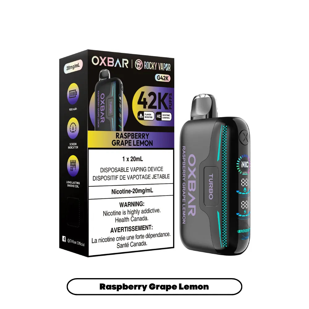 Raspberry Grape Lemon Oxbar G42K - Disposable 42K by OXBAR