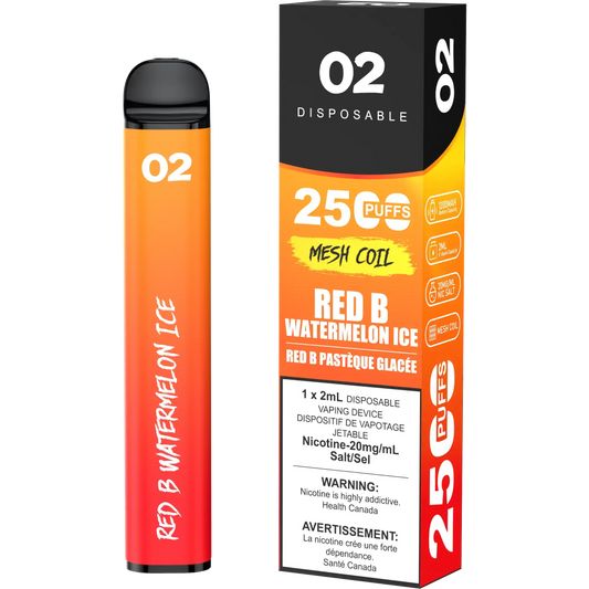 Red B Watermelon Ice O2 - Disposable 2.5K