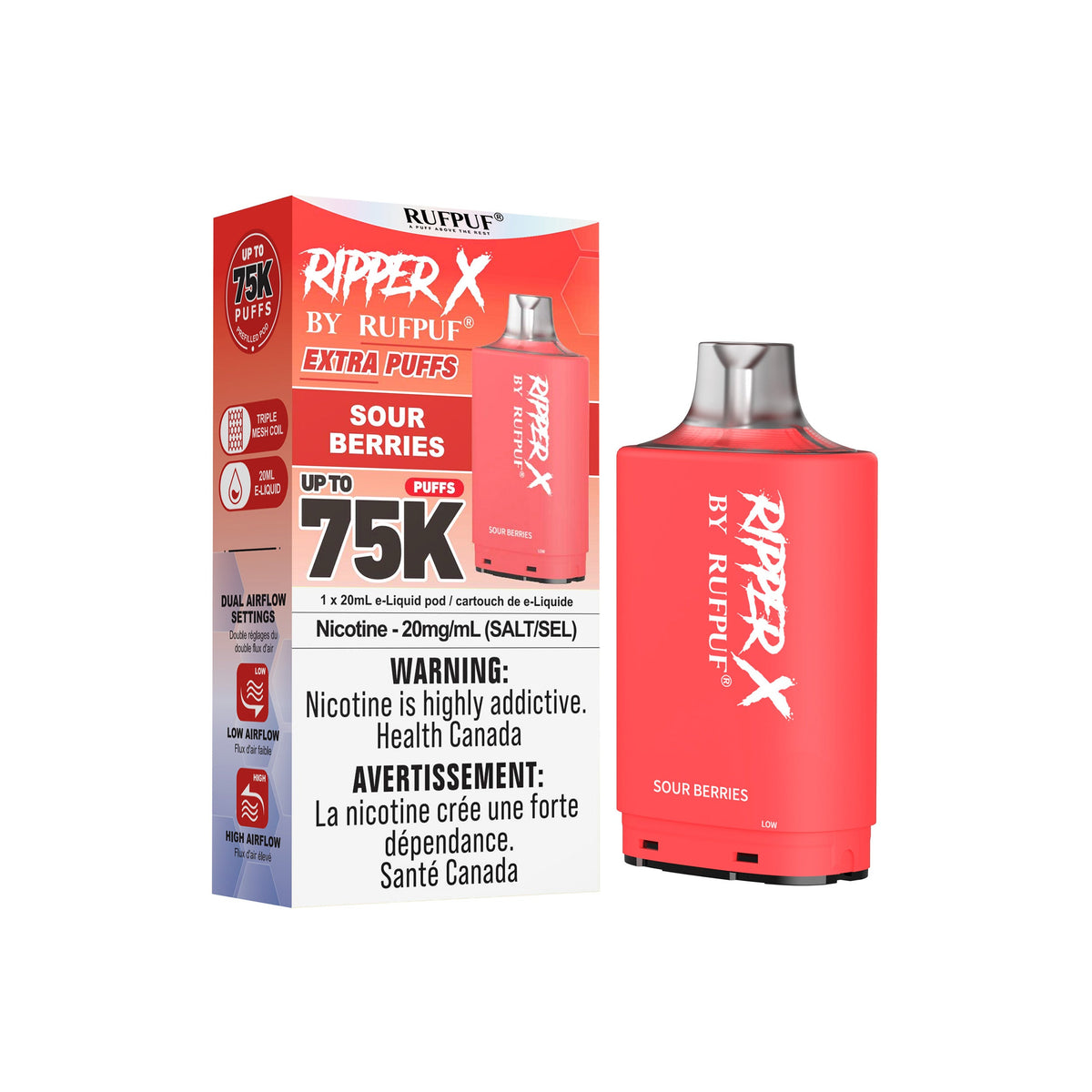 Sour Berries Rufpuf Ripper X Pods 75K