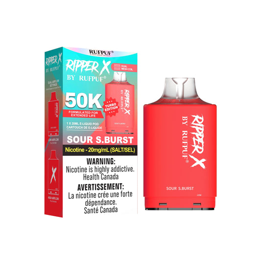Peach Ice Rufpuf Ripper X Pods 50K