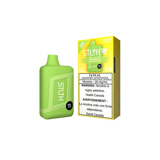 White Grape Ice Stlth 8K Pro - Disposable Vape