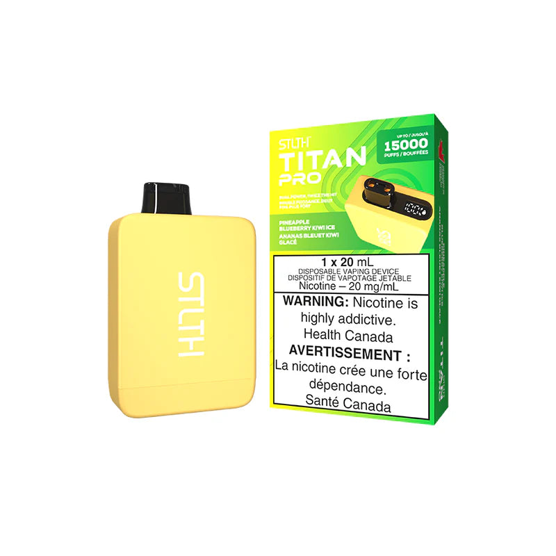 STLTH TITAN PRO DISPOSABLE - PINEAPPLE BLUEBERRY KIWI ICE (5PCS/CTN) [ON] - 20MG / 20ML