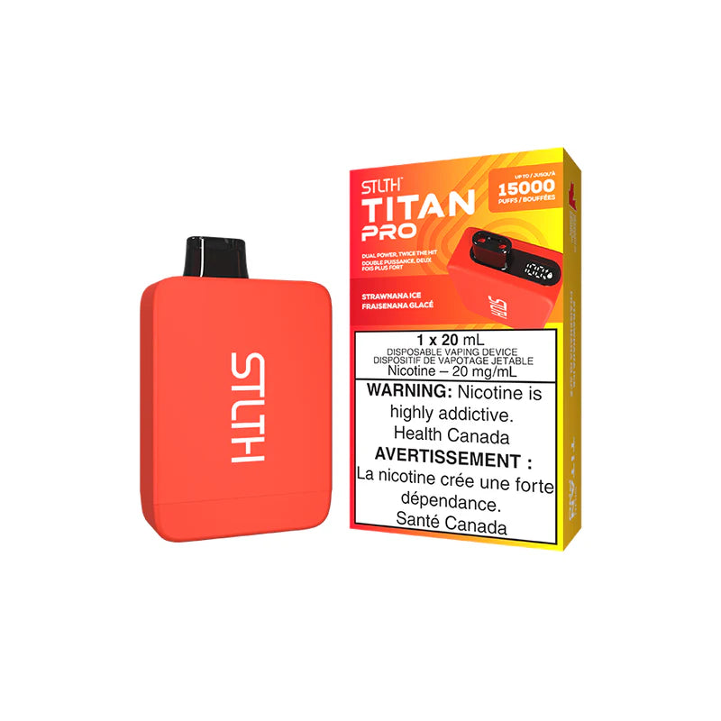 STLTH TITAN PRO DISPOSABLE - STRAWNANA ICE (5PCS/CTN) [ON] - 20MG / 20ML