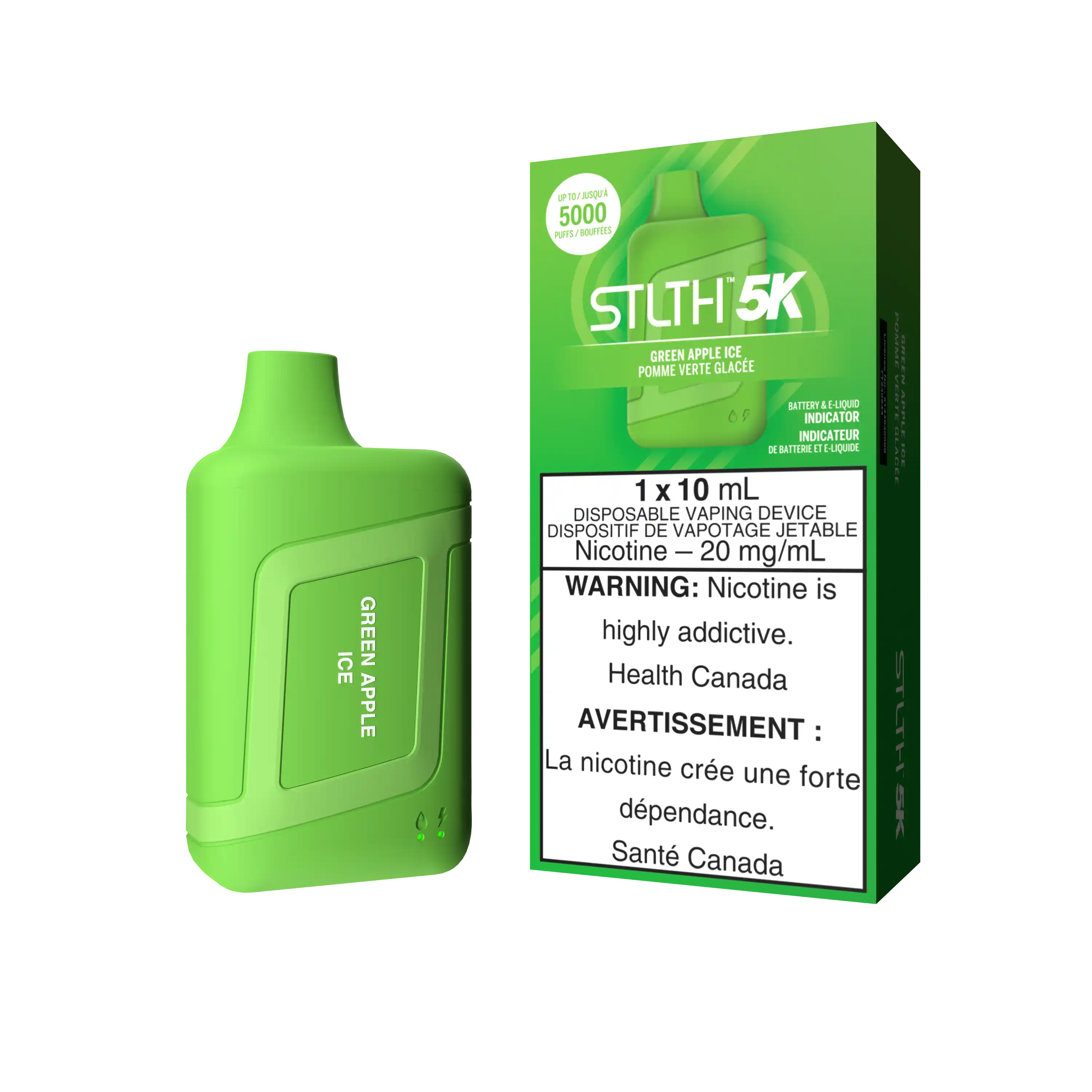 Green Apple Ice Stlth 5K Box - Disposable Vape