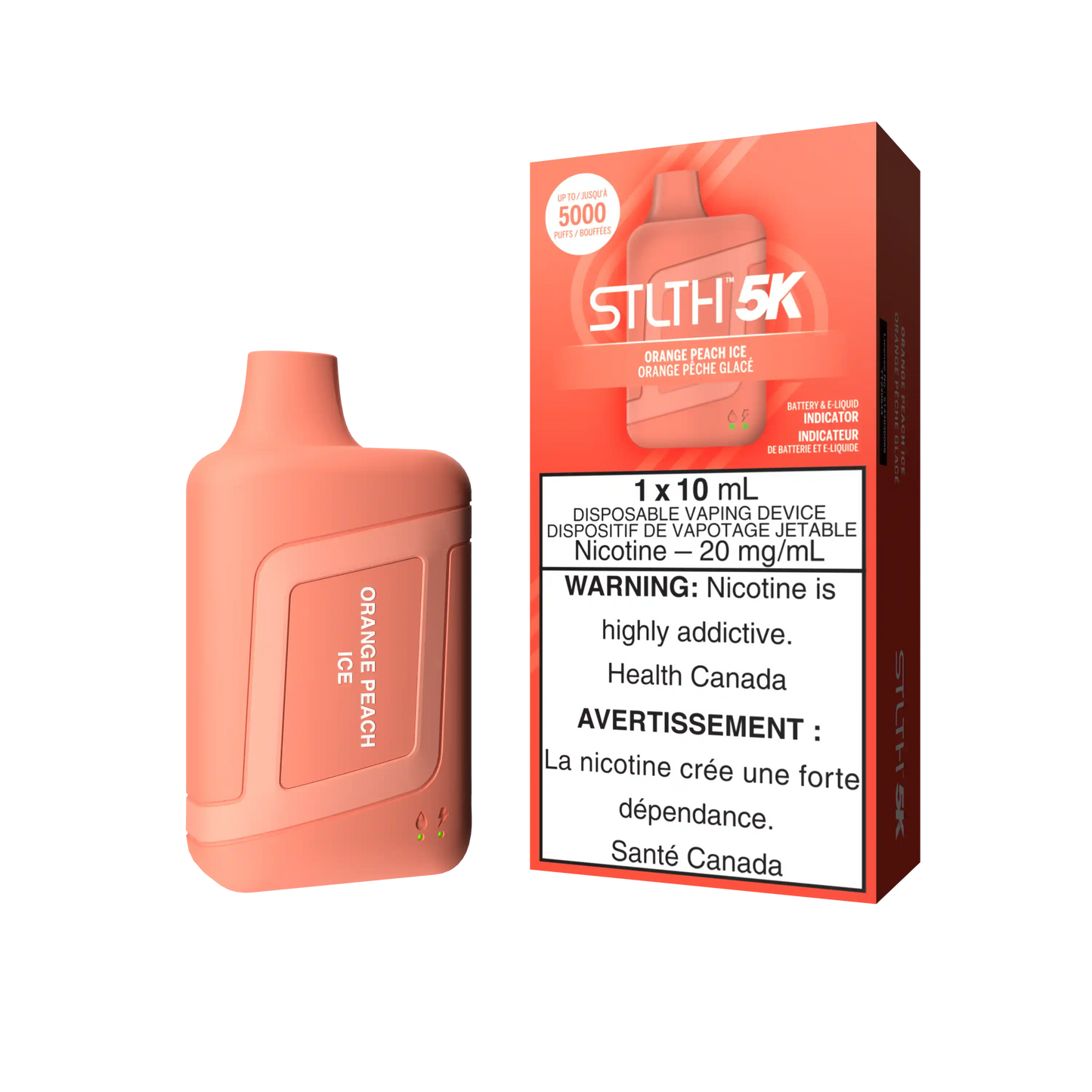 Orange Peach Ice Stlth 5K Box - Disposable Vape