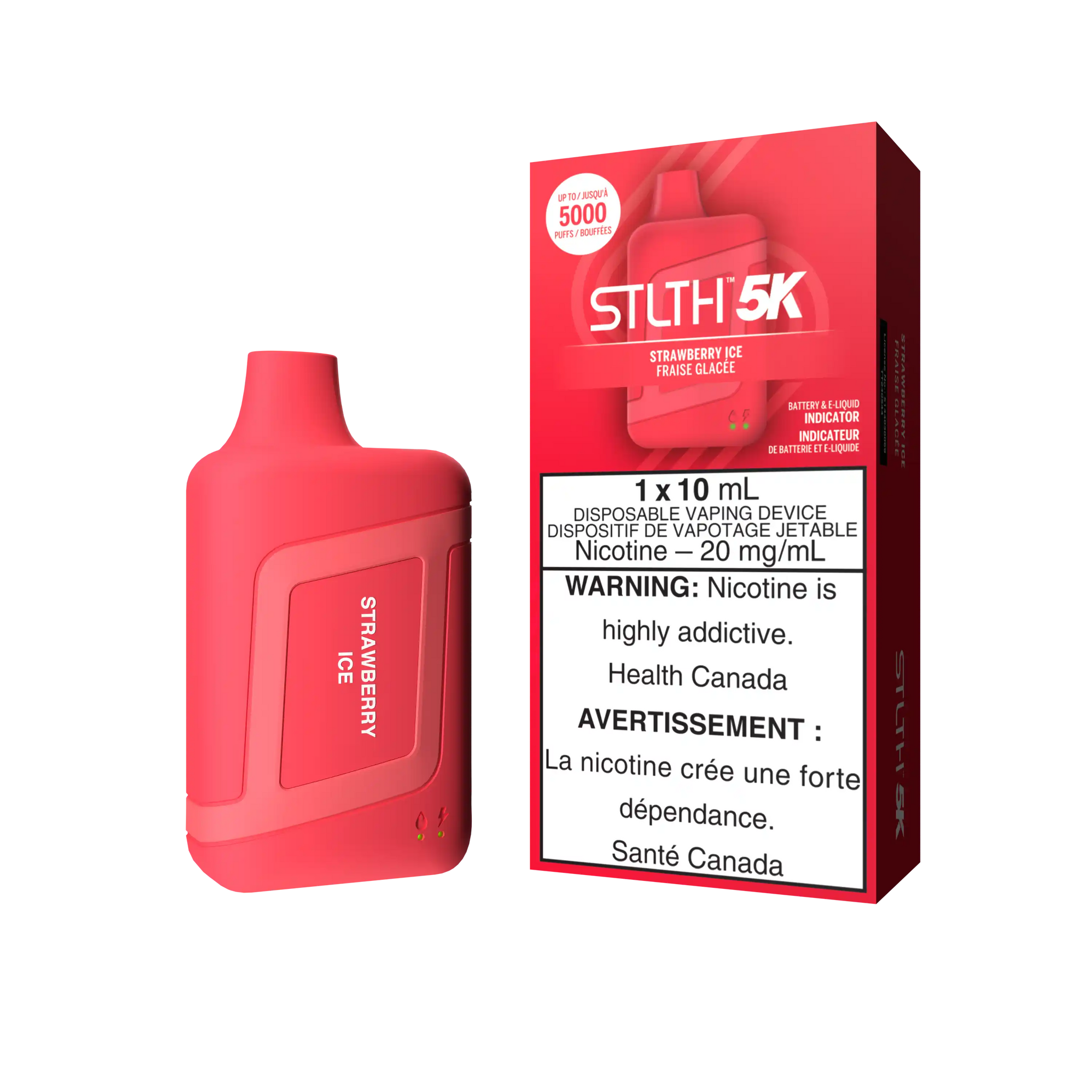 Strawberry Ice Stlth 5K Box - Disposable Vape