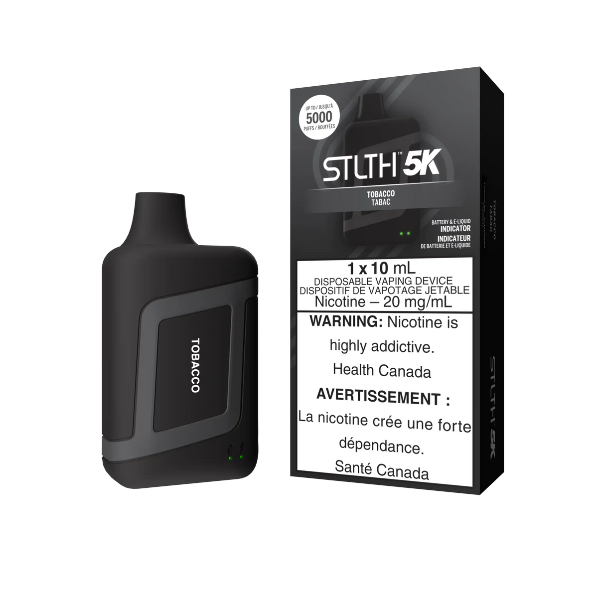Tobacco Stlth 5K Box - Disposable Vape by STLTH