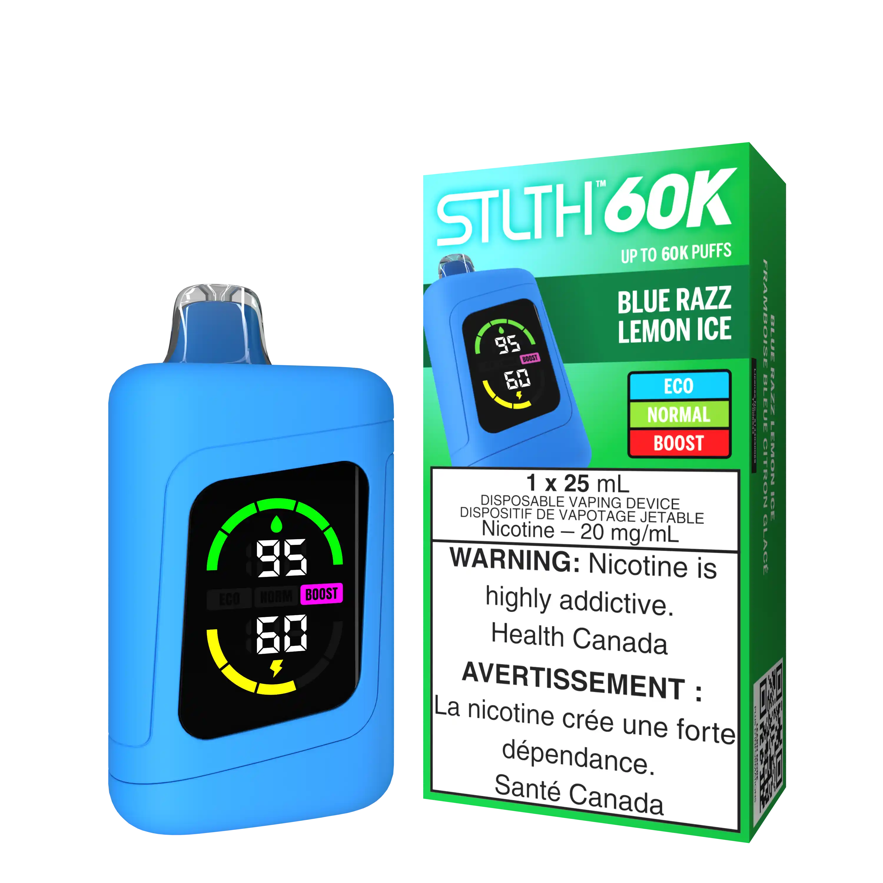 Blue Razz Lemon Ice Stlth 60K - Disposable Vape by STLTH