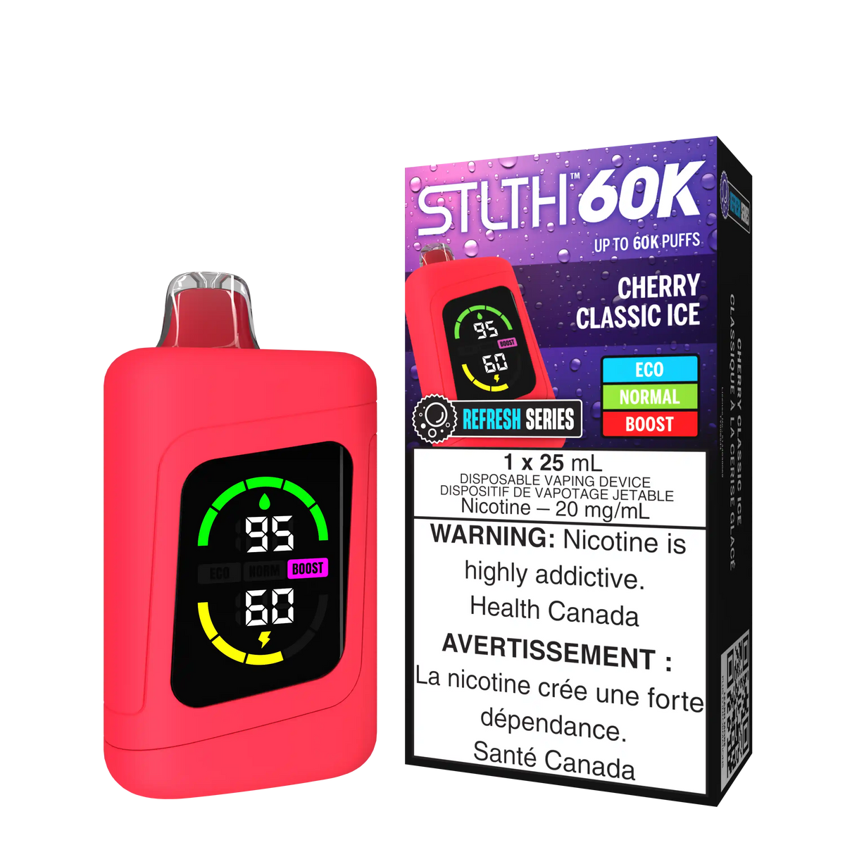 Cherry Classic Ice Stlth 60K Refresh Series - Disposable Vape by STLTH