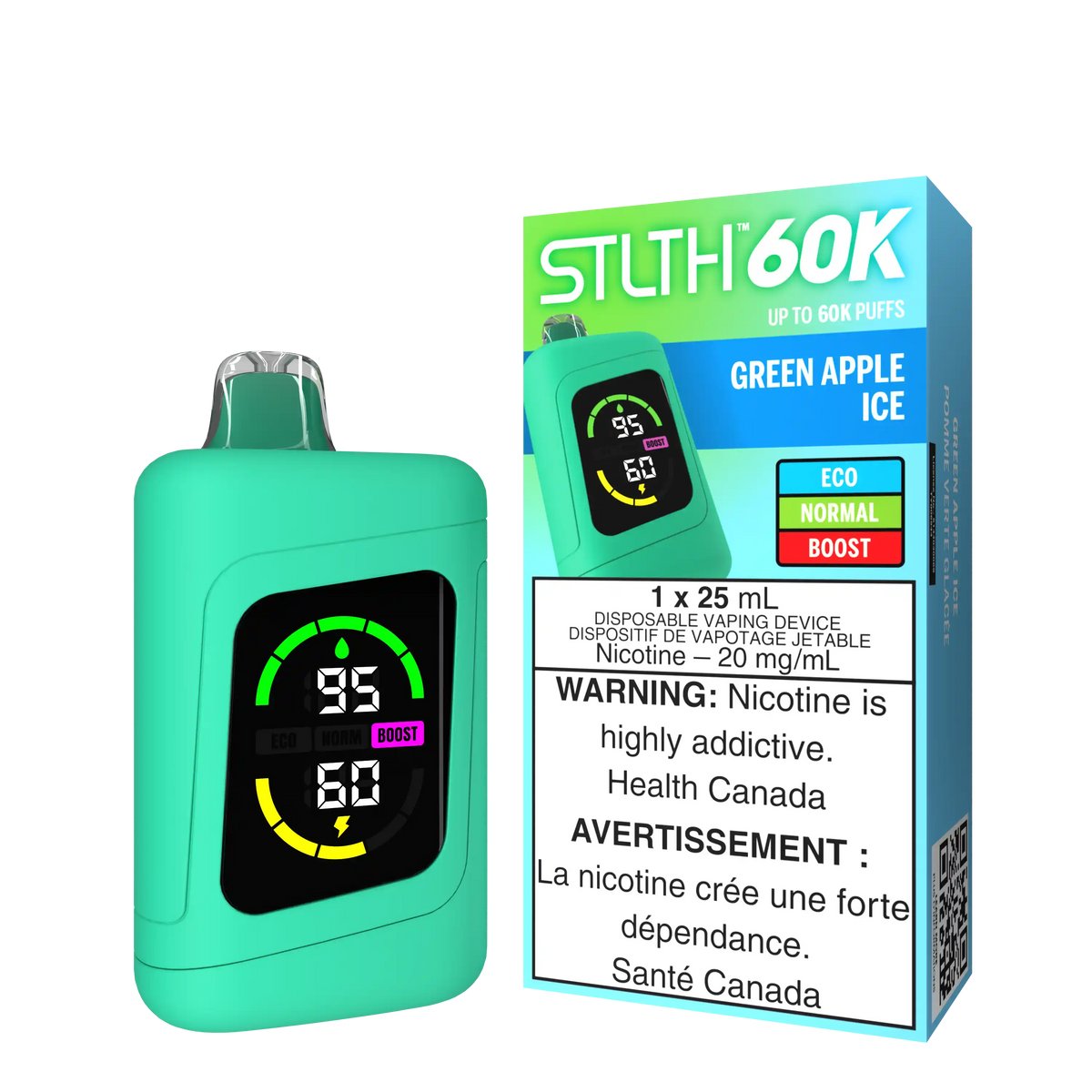 Green Apple Ice Stlth 60K - Disposable Vape by STLTH