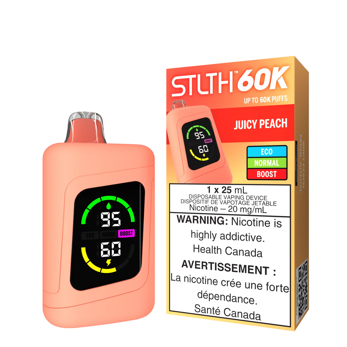 Juicy Peach Stlth 60K - Disposable Vape by STLTH