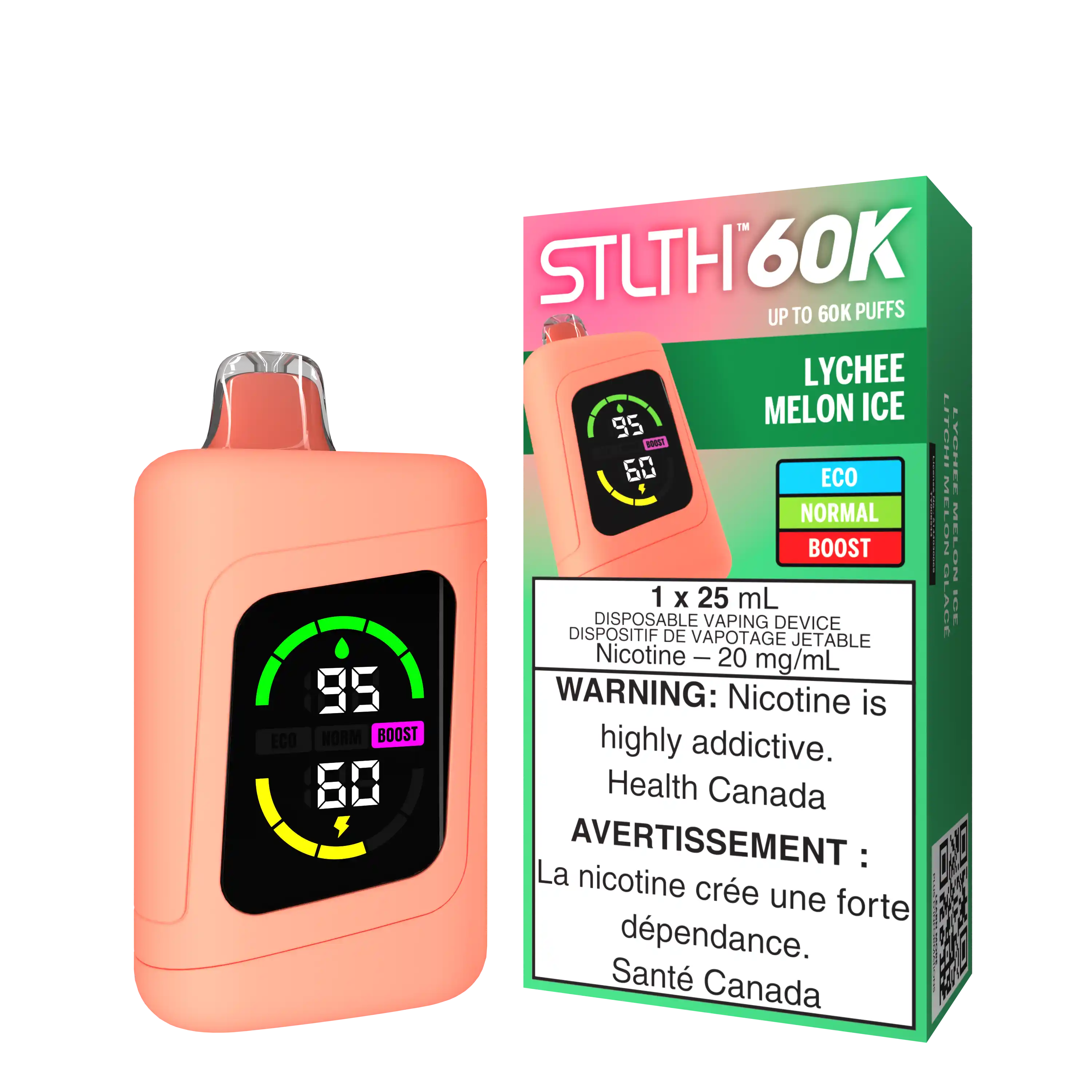 Lychee Melon Ice Stlth 60K - Disposable Vape by STLTH