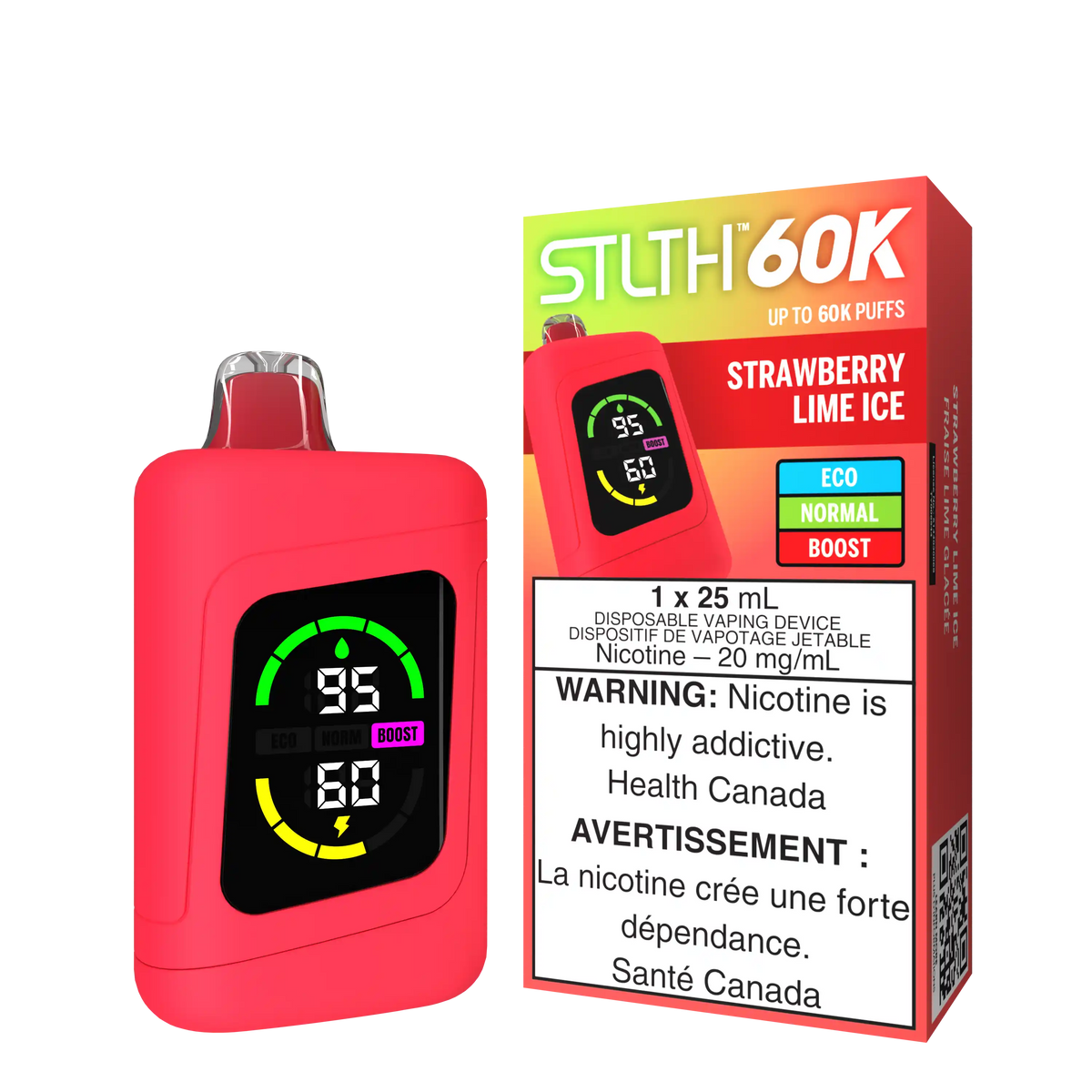 Strawberry Lime Ice Stlth 60K - Disposable Vape by STLTH