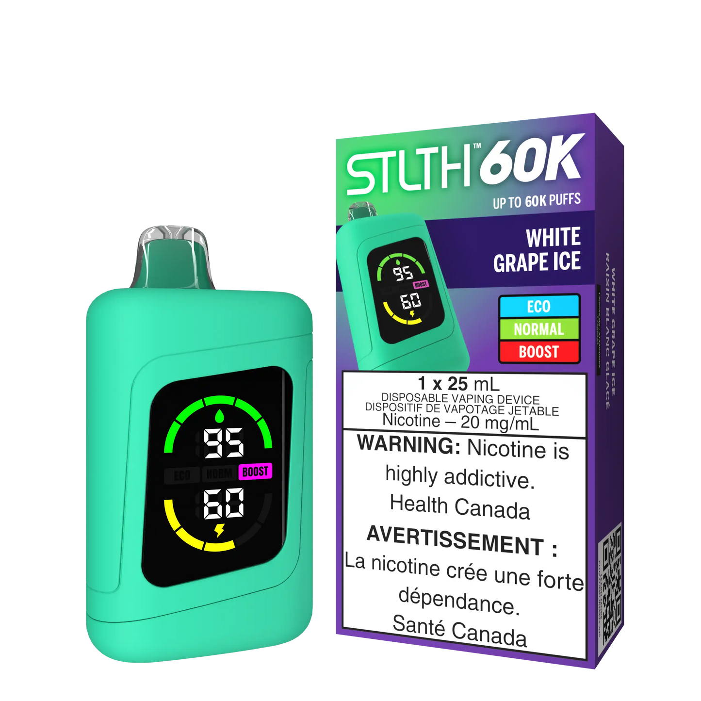 White Grape Ice Stlth 60K - Disposable Vape