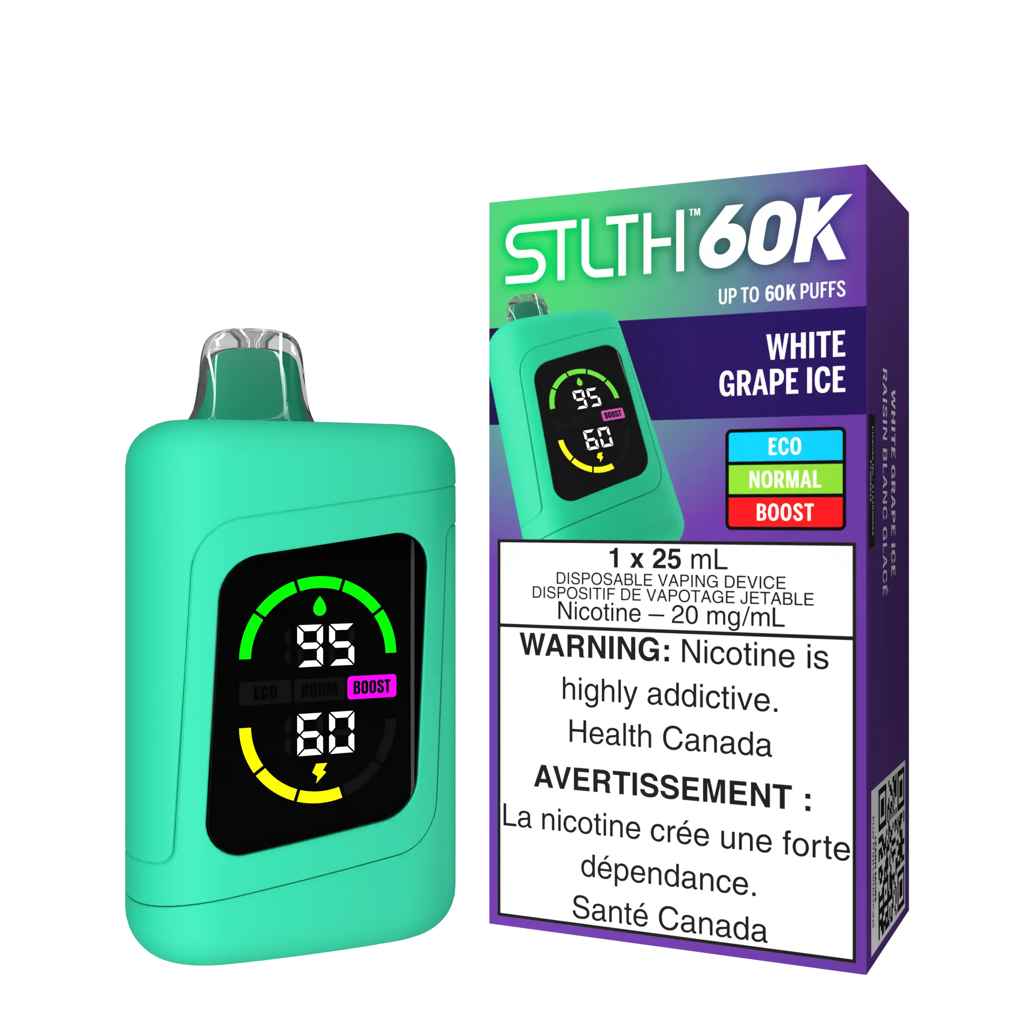 White Grape Ice Stlth 60K - Disposable Vape