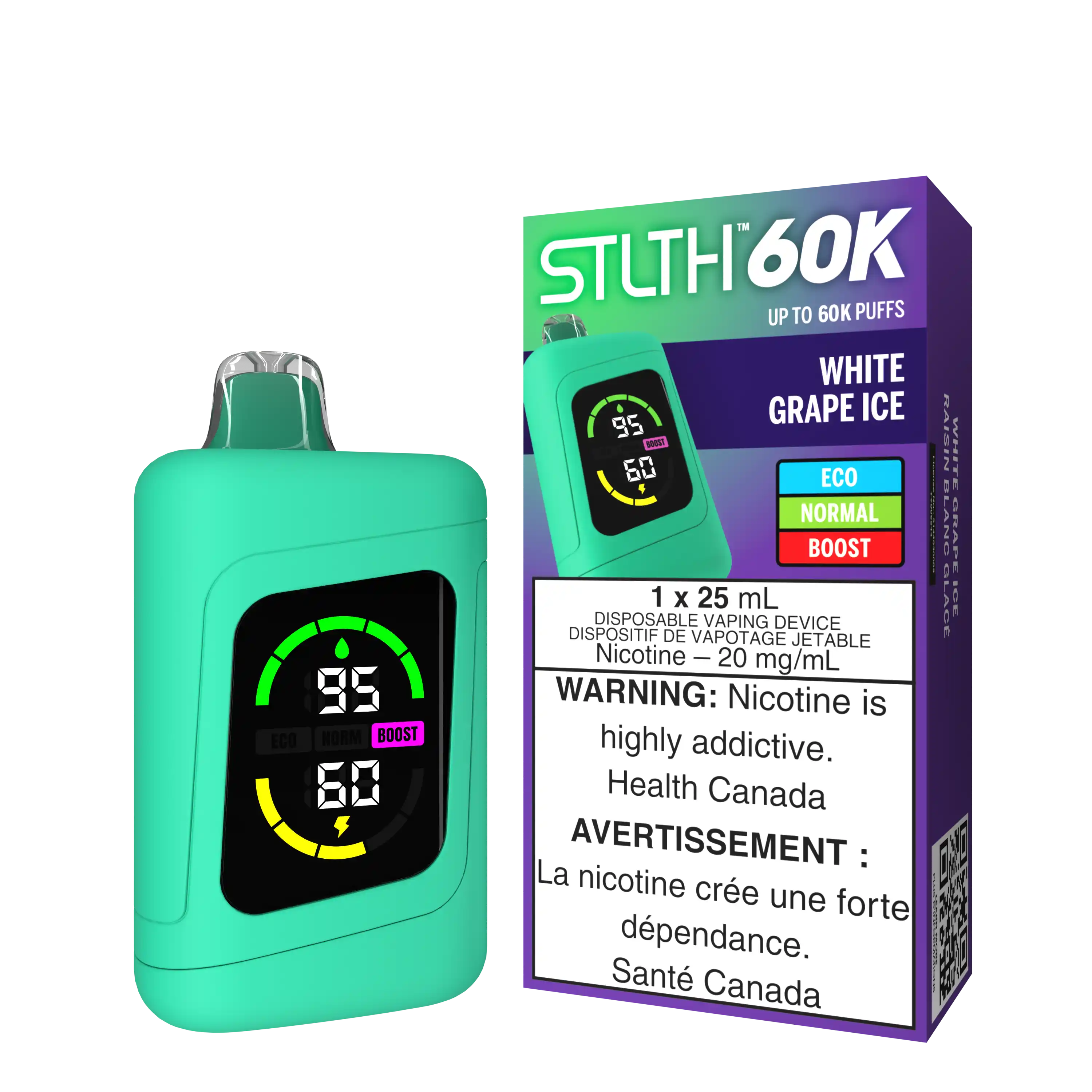 White Grape Ice Stlth 60K - Disposable Vape by STLTH