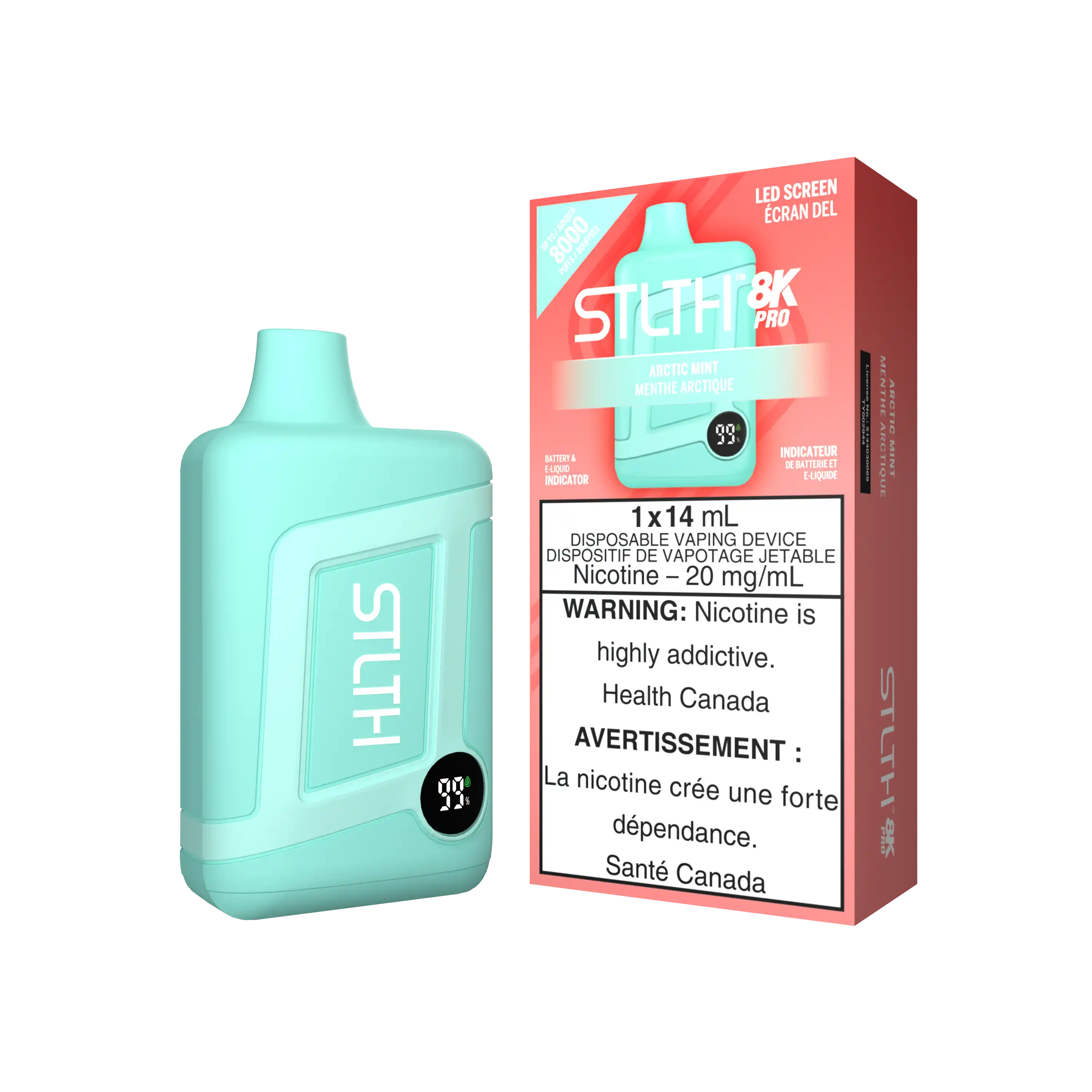 Arctic Mint Stlth 8K Pro - Disposable Vape by STLTH