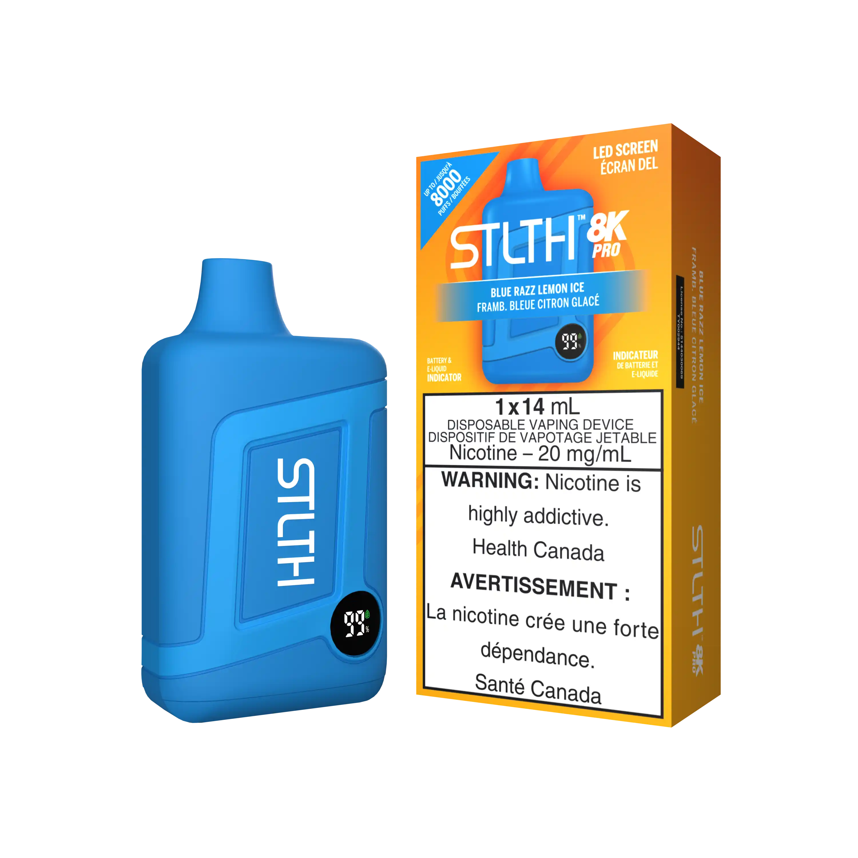Blue Razz Lemon Ice Stlth 8K Pro - Disposable Vape