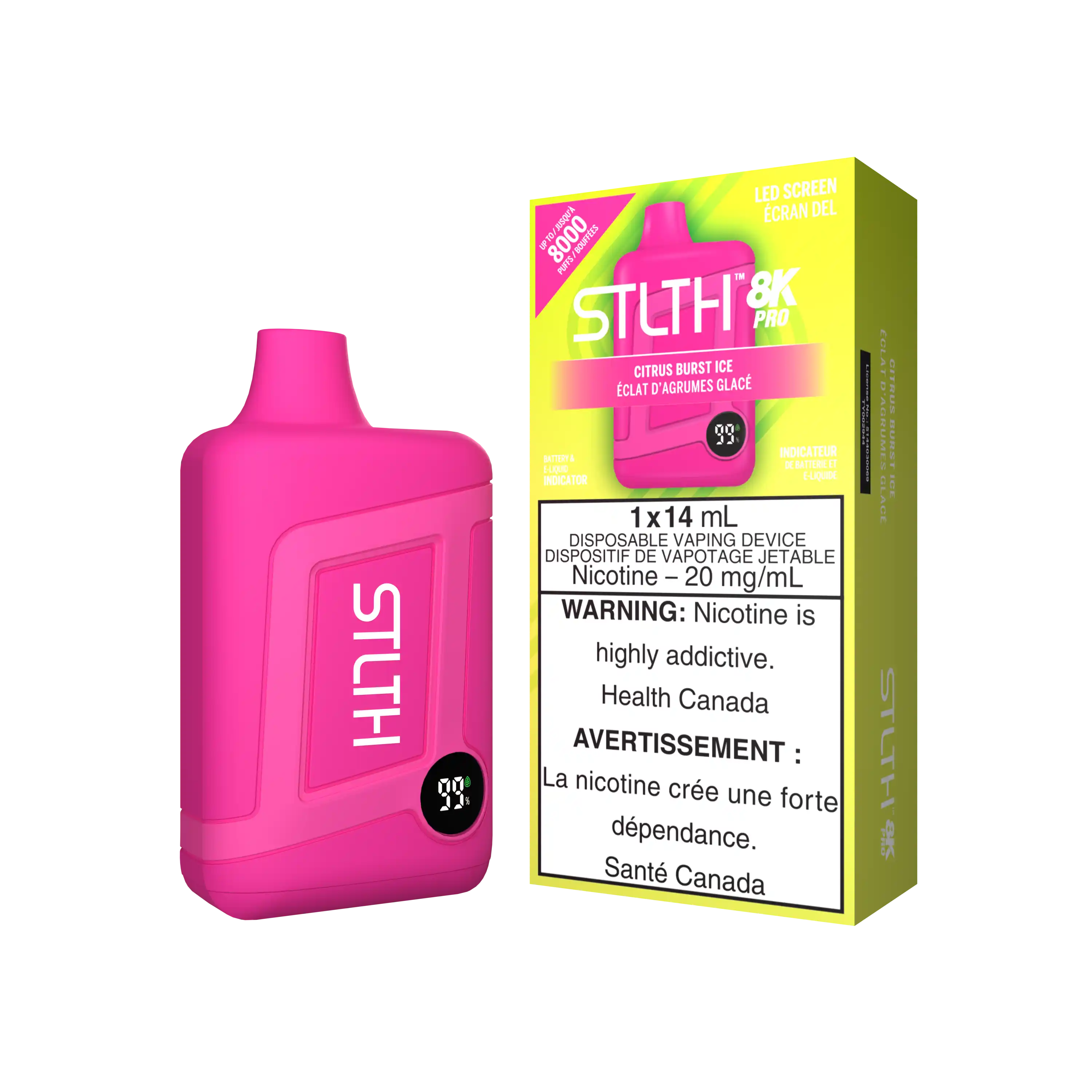 Citrus Burst Ice Stlth 8K Pro - Disposable Vape