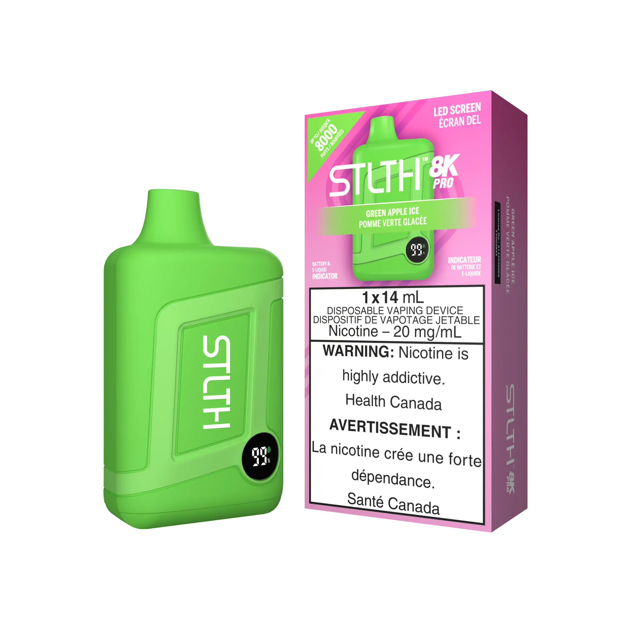 Green Apple Ice Stlth 8K Pro - Disposable Vape