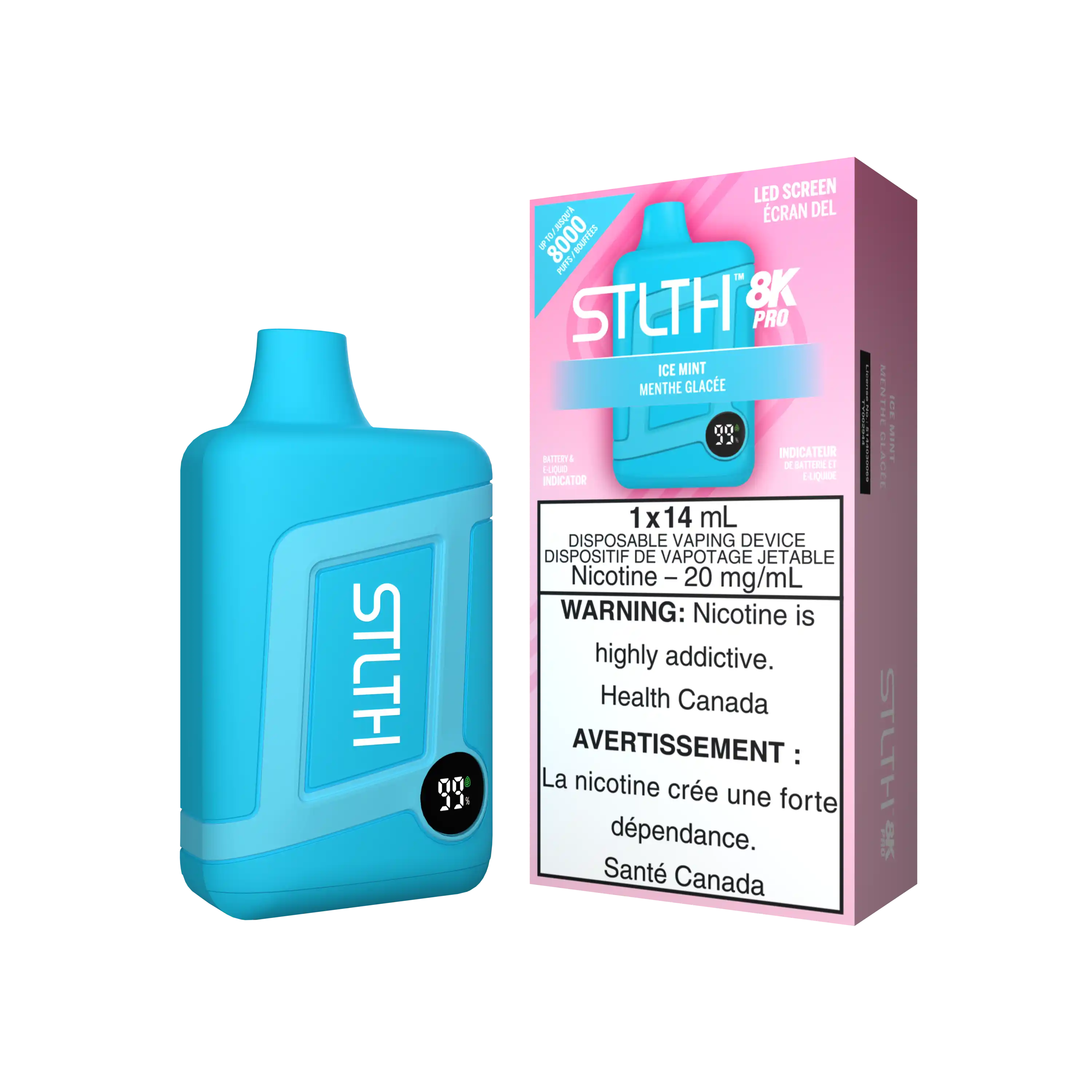 Ice Mint Stlth 8K Pro - Disposable Vape by STLTH