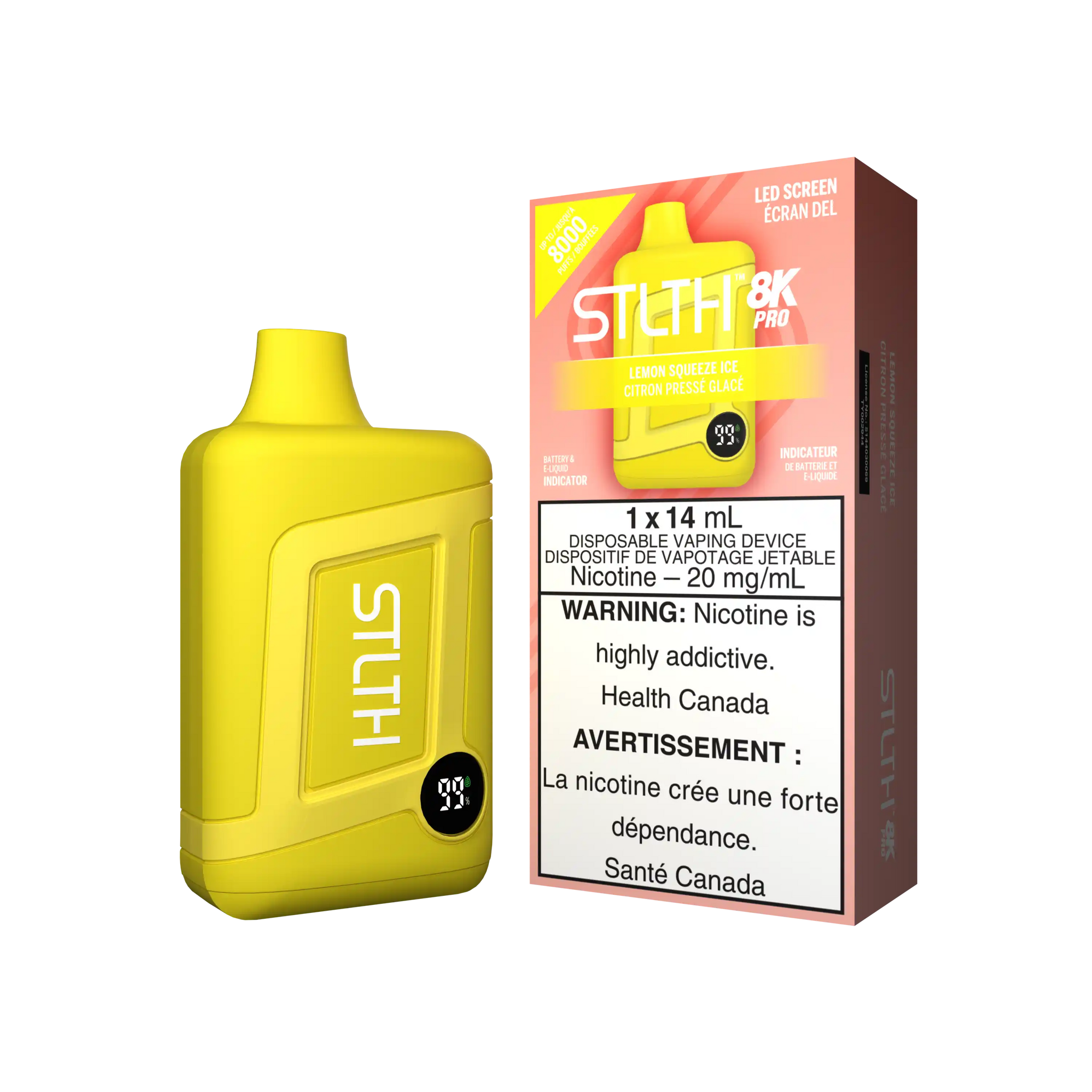 Lemon Squeeze Ice Stlth 8K Pro - Disposable Vape