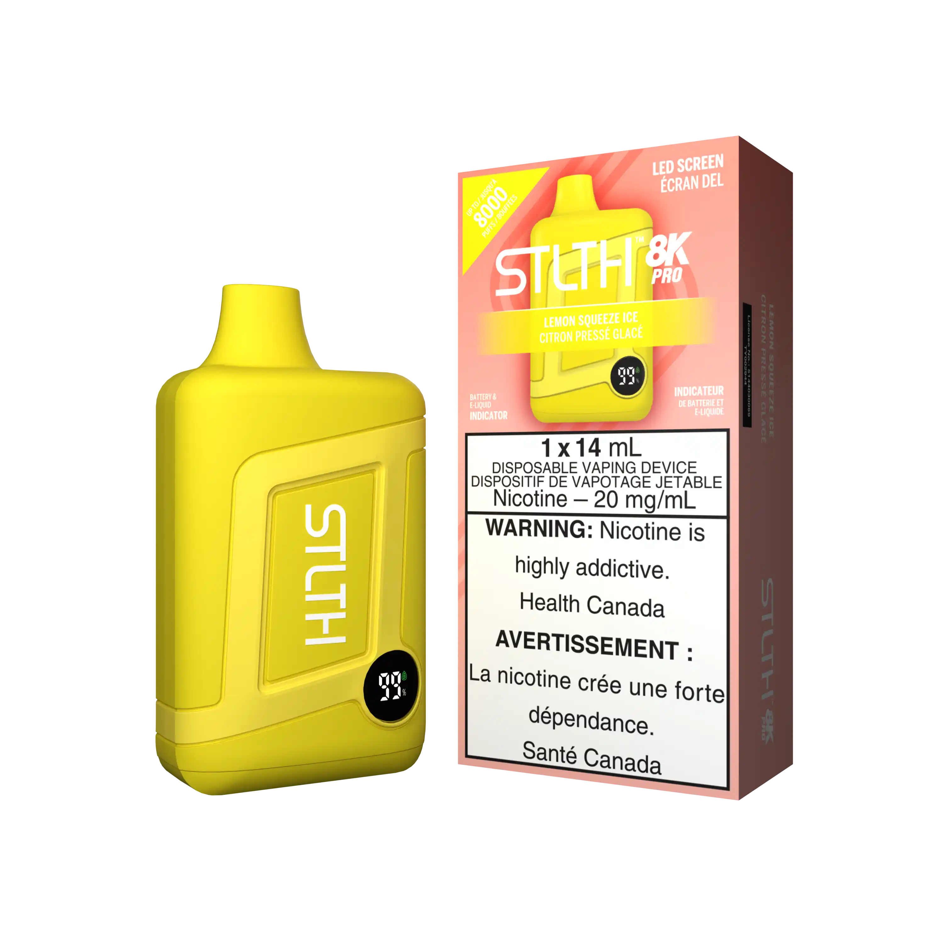 Lemon Squeeze Ice Stlth 8K Pro - Disposable Vape