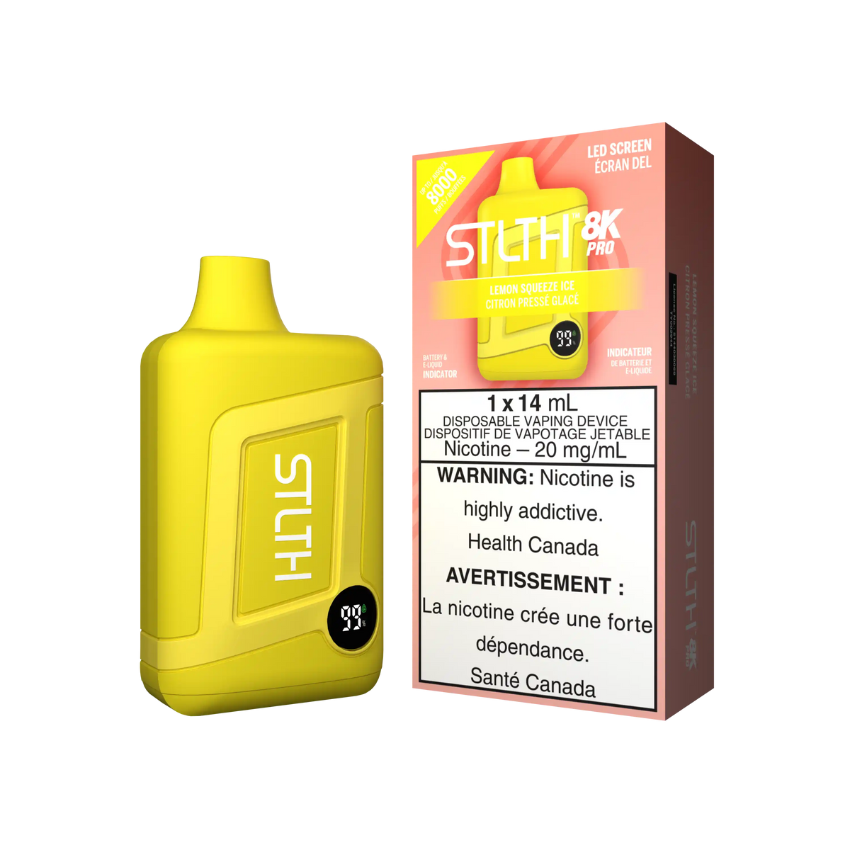 Lemon Squeeze Ice Stlth 8K Pro - Disposable Vape by STLTH