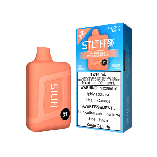 Peach Blue Razz Ice Stlth 8K Pro - Disposable Vape by STLTH