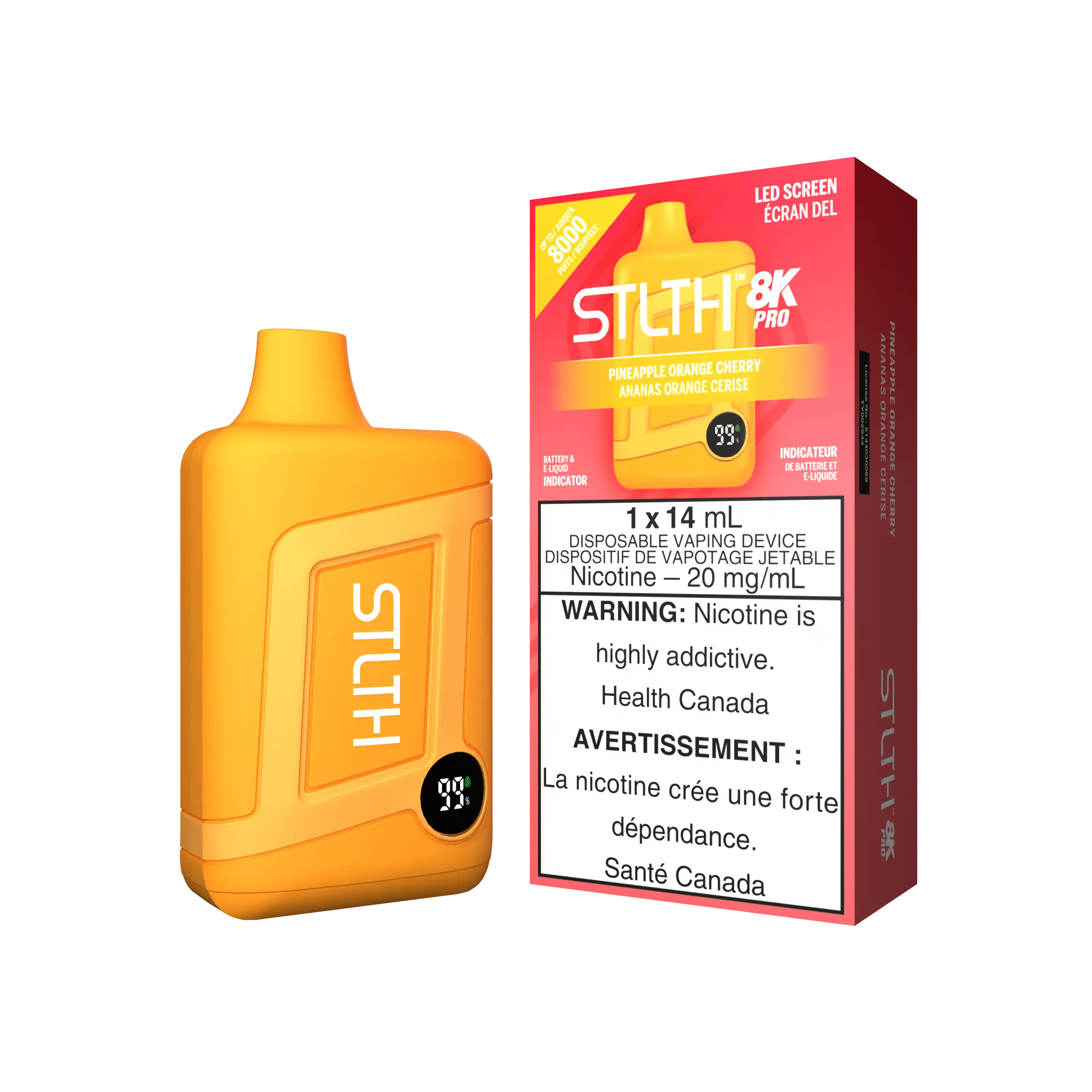 Pineapple Orange Cherry Stlth 8K Pro - Disposable Vape