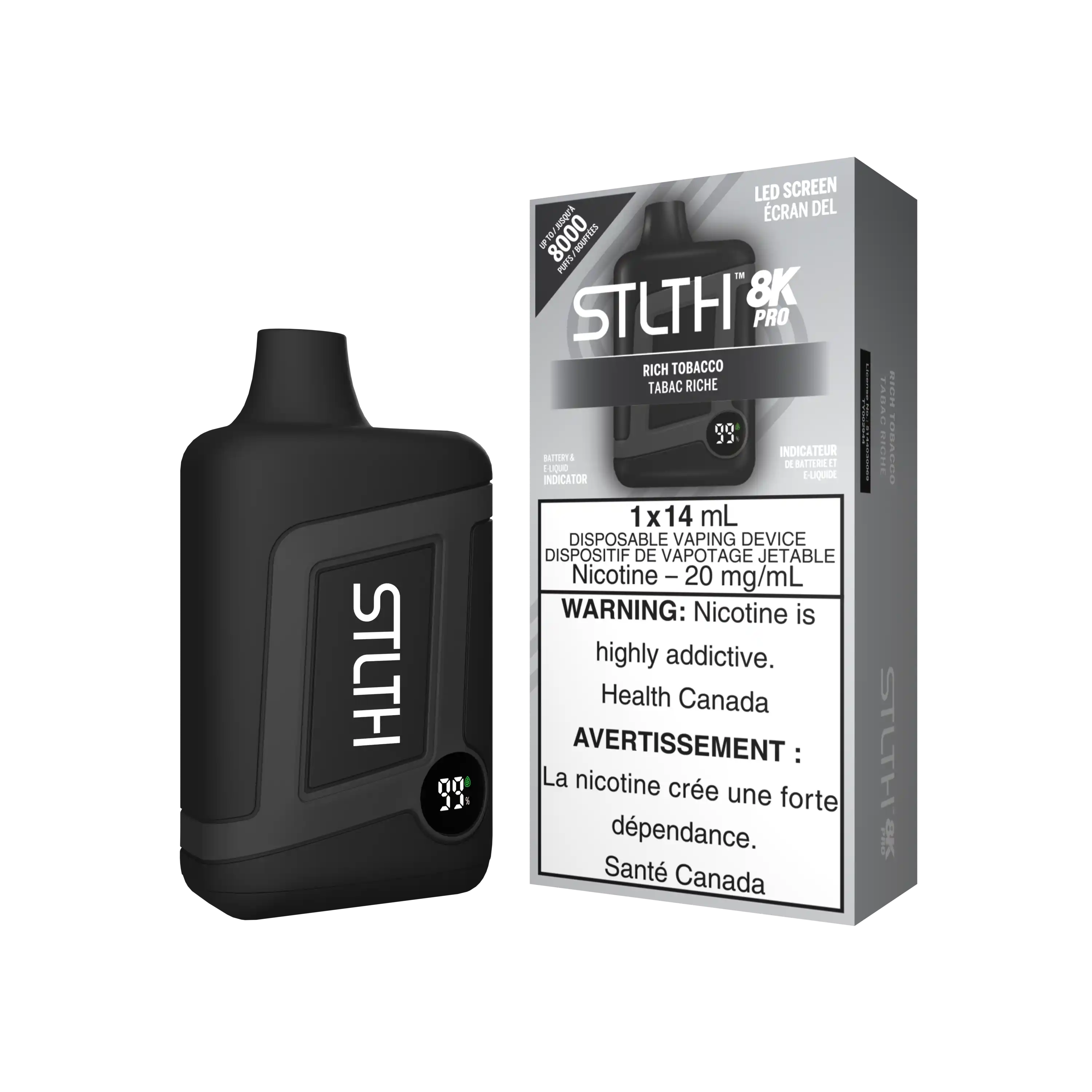 Rich Tobacco Stlth 8K Pro - Disposable Vape by STLTH