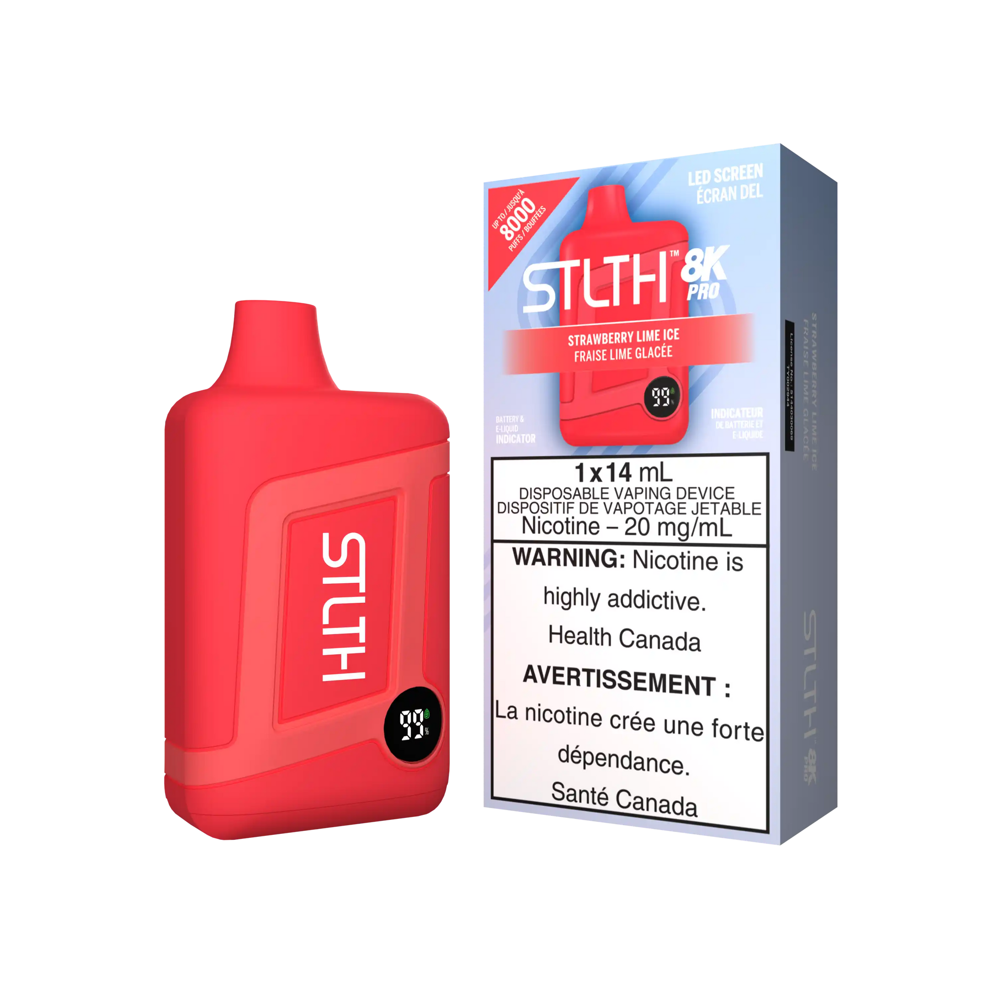 Strawberry Lime Ice Stlth 8K Pro - Disposable Vape