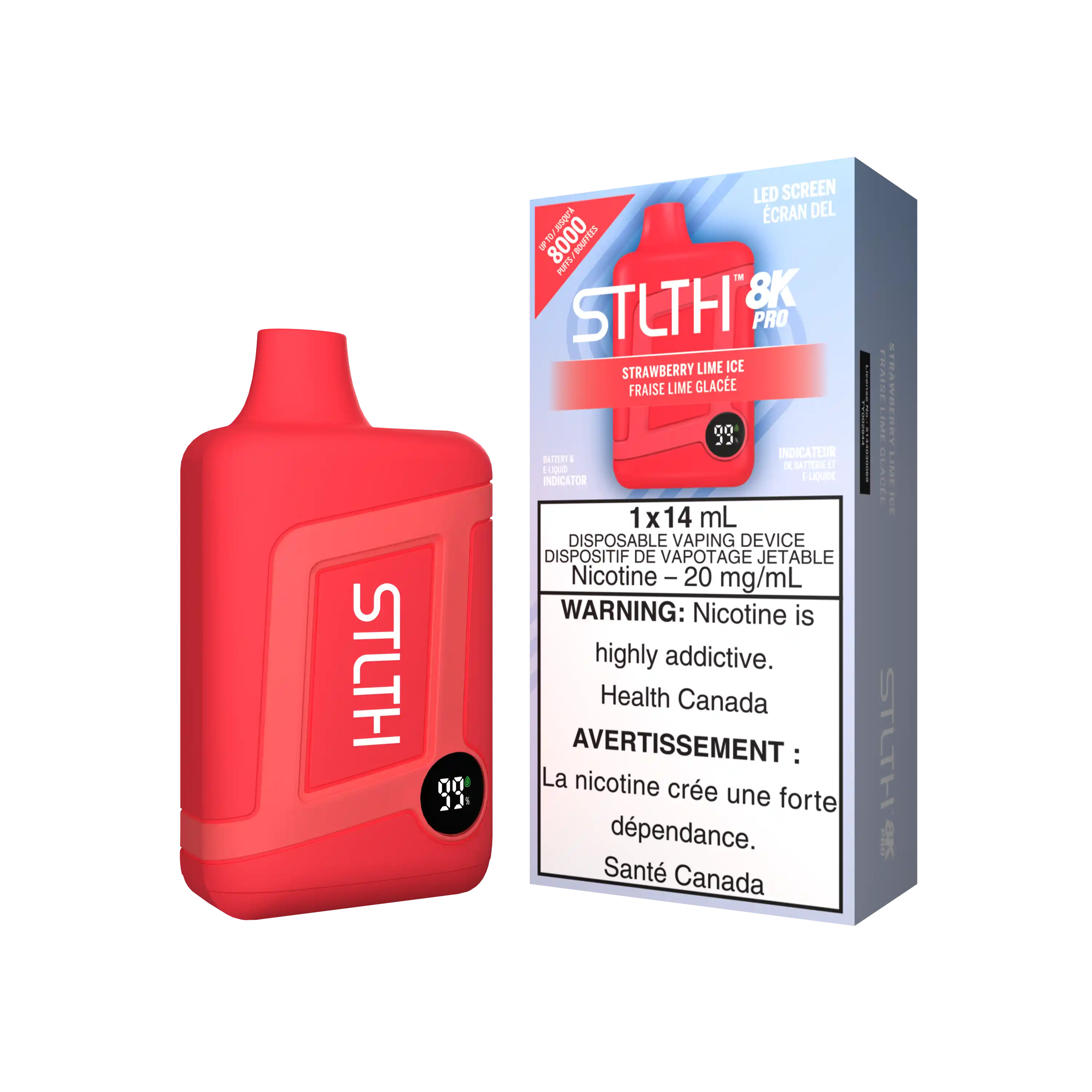 Strawberry Lime Ice Stlth 8K Pro - Disposable Vape by STLTH