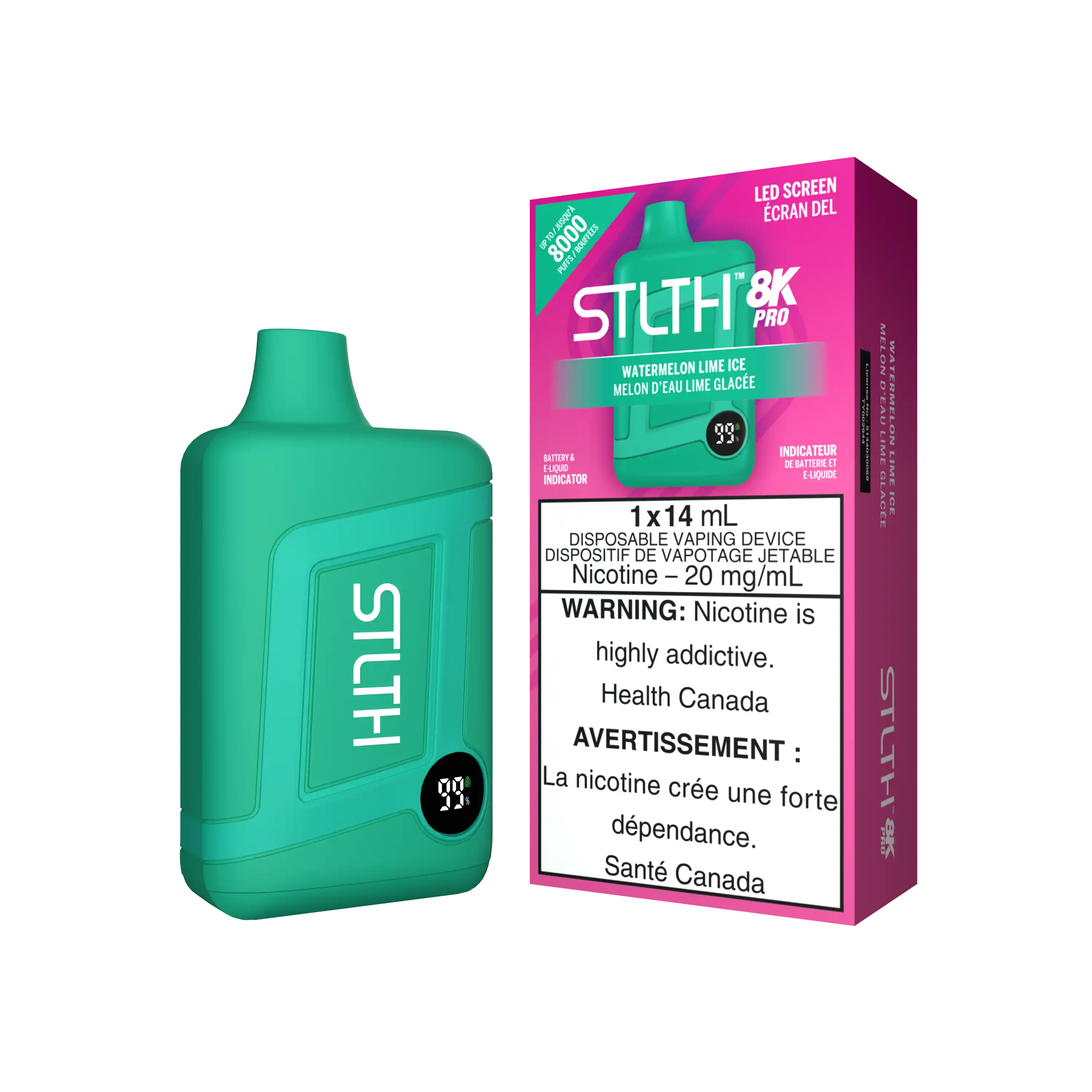 Watermelon Lime Ice Stlth 8K Pro - Disposable Vape by STLTH
