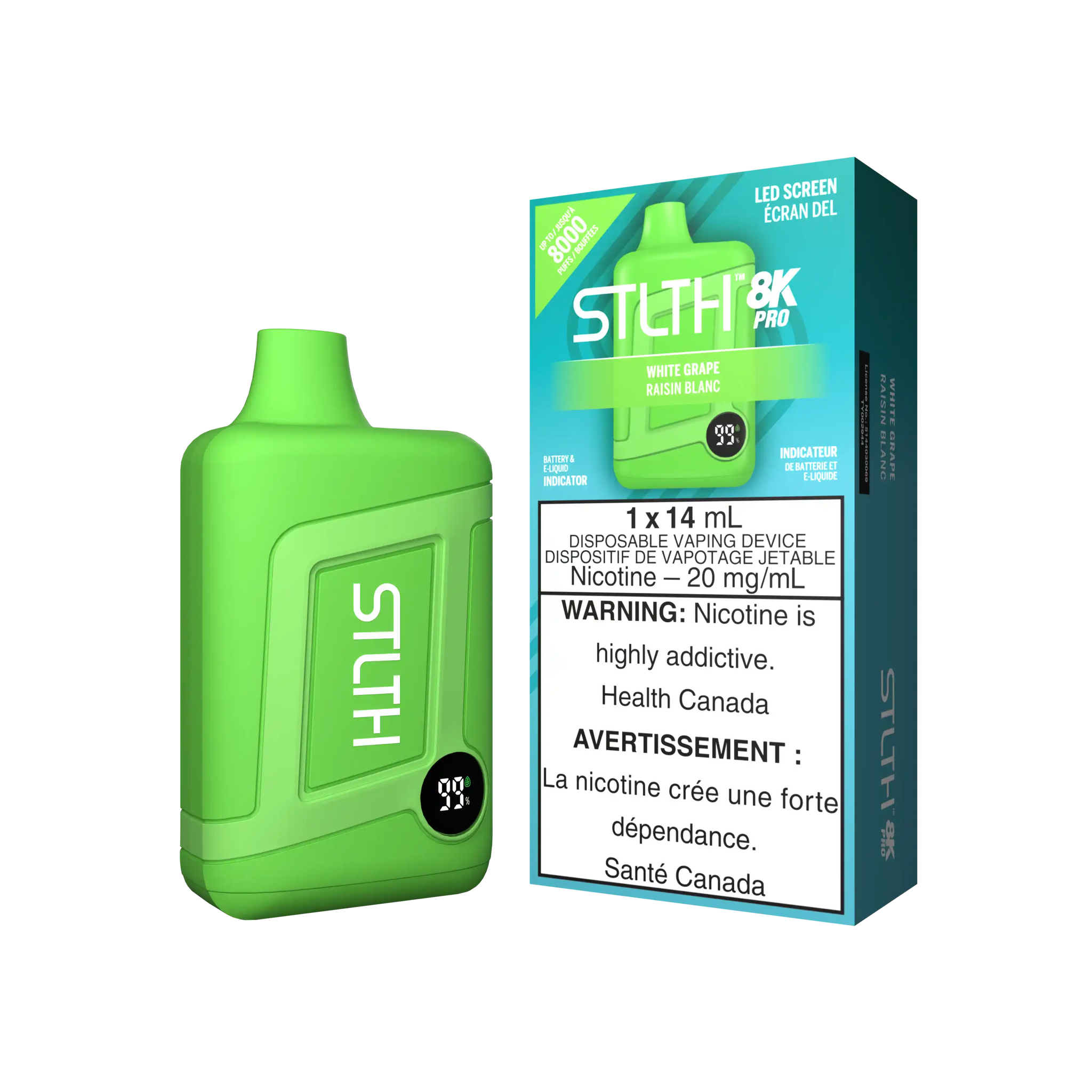 White Grape Stlth 8K Pro - Disposable Vape