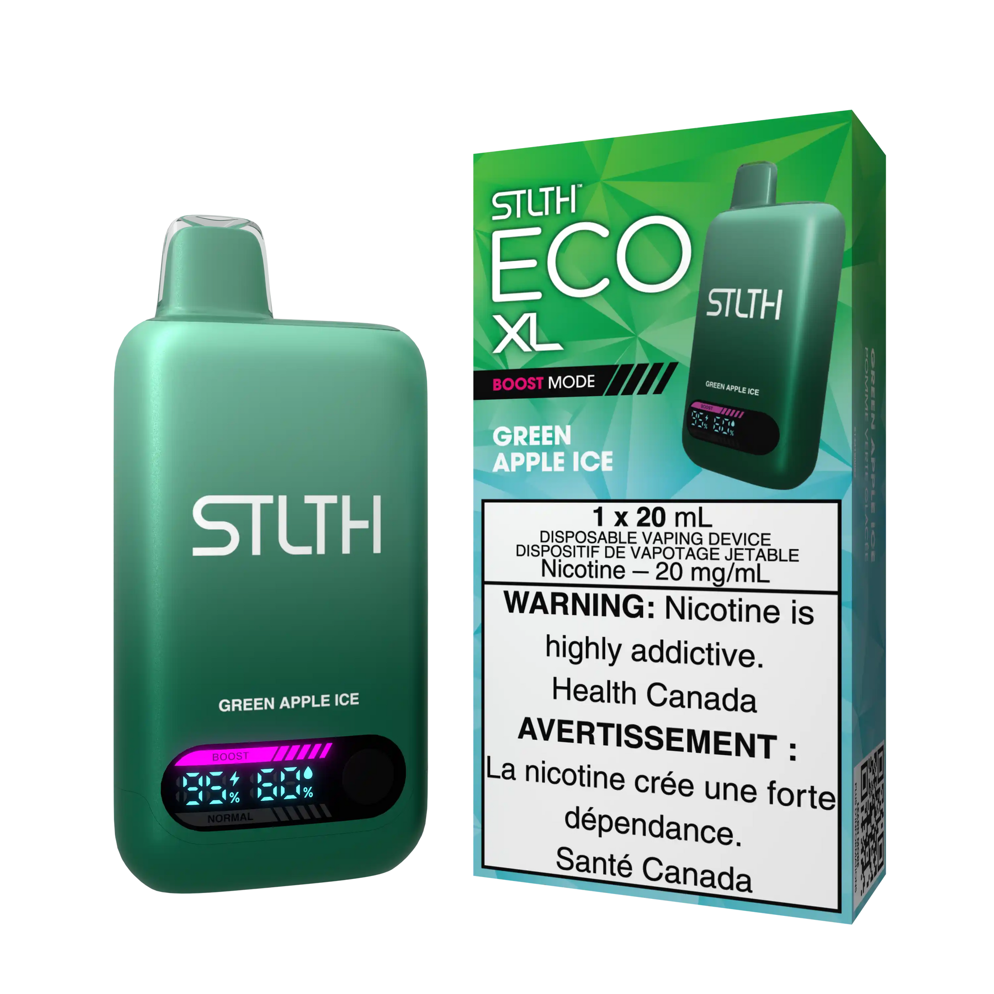 Green Apple Ice Stlth Eco XL - Disposable 60K