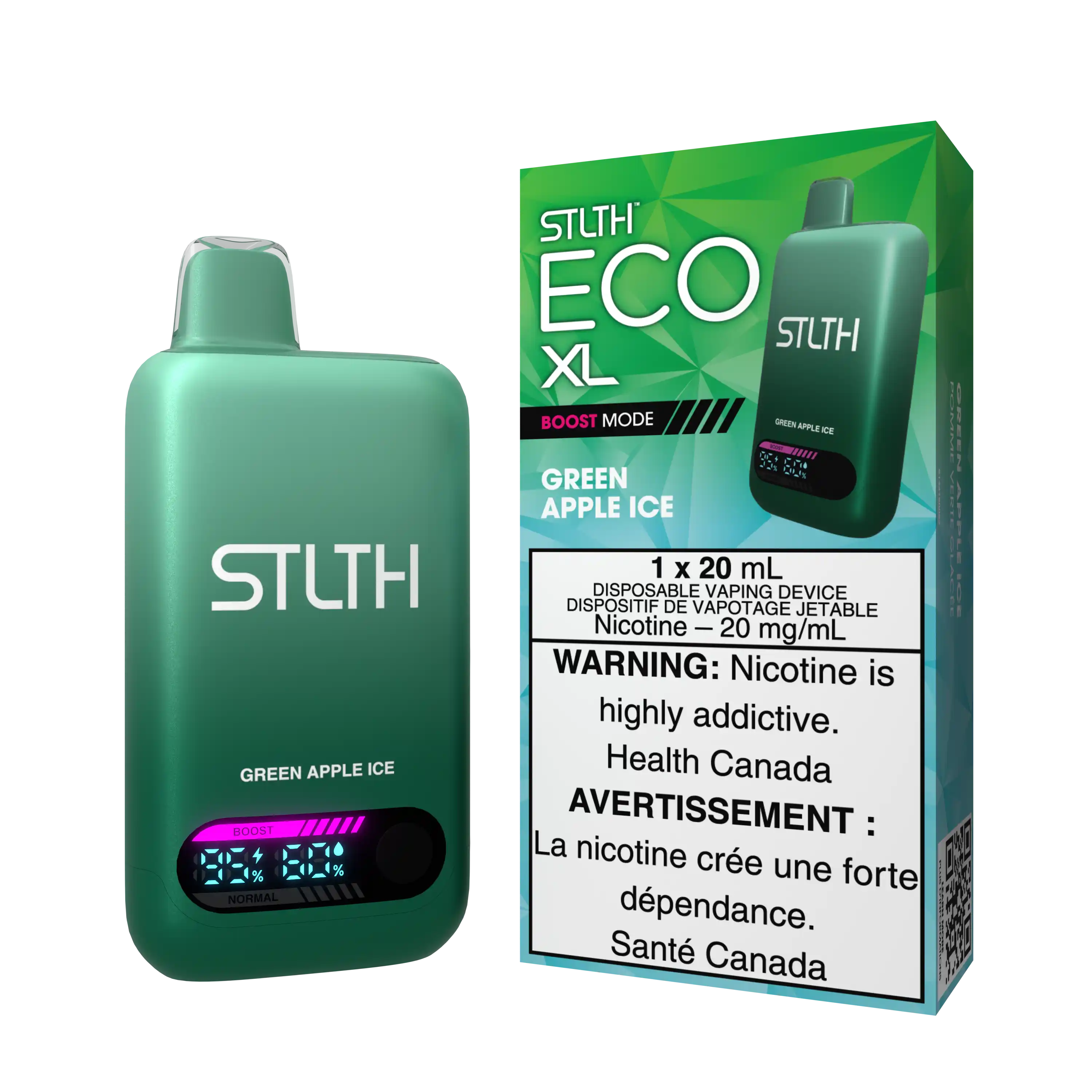 Green Apple Ice Stlth Eco XL - Disposable 60K
